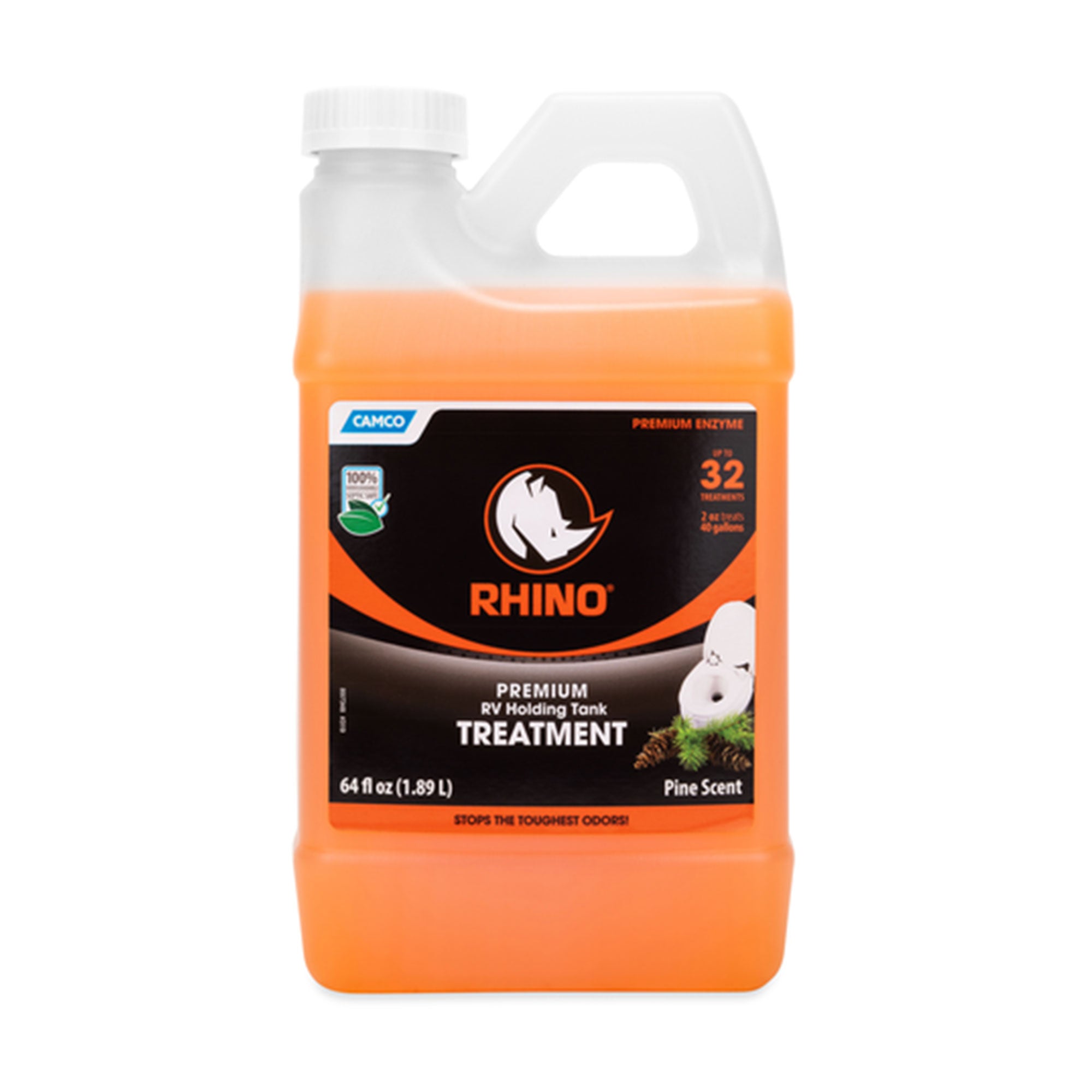 Camco RhinoFLEX 64 Ounce Enzyme RV Holding Tank Treatment for RVing and Boating - VMInnovations