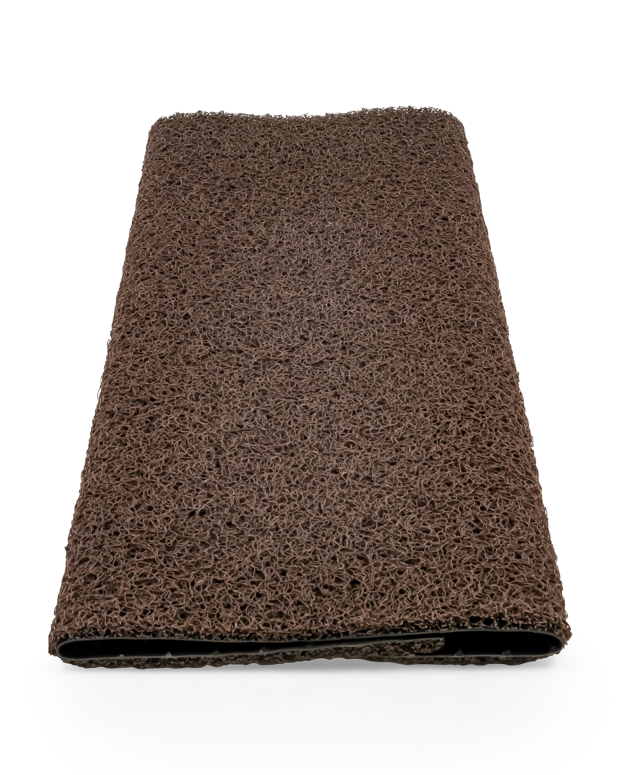 Camco Premium Wrap Around RV Step Rug with Looped PVC Material and Spring, Brown