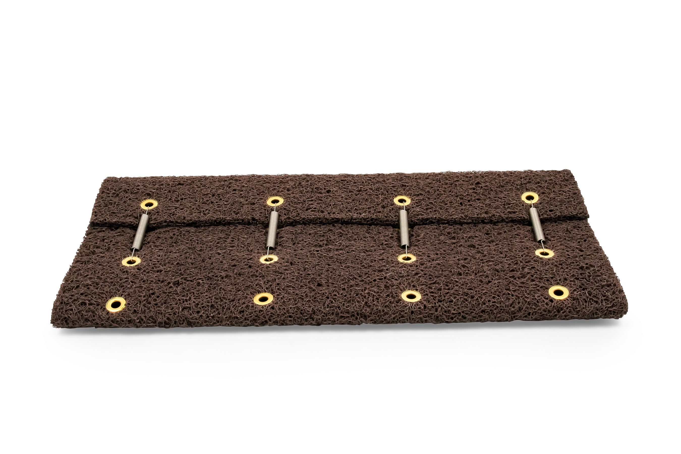 Camco Premium Wrap Around RV Step Rug with Looped PVC Material and Spring, Brown