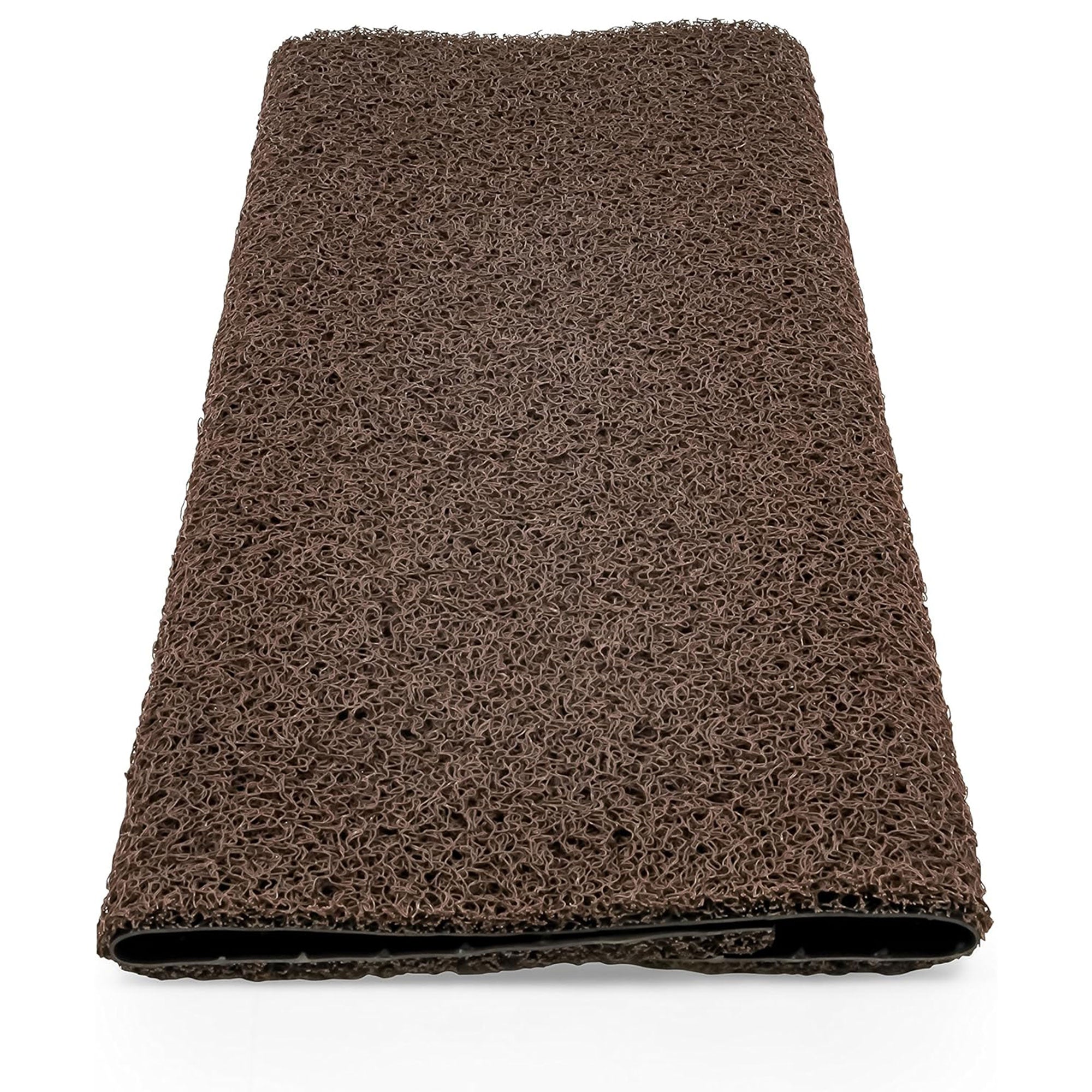 Camco Wrap Around RV Step Rug w/Looped PVC Material & Spring, Brown (Open Box)
