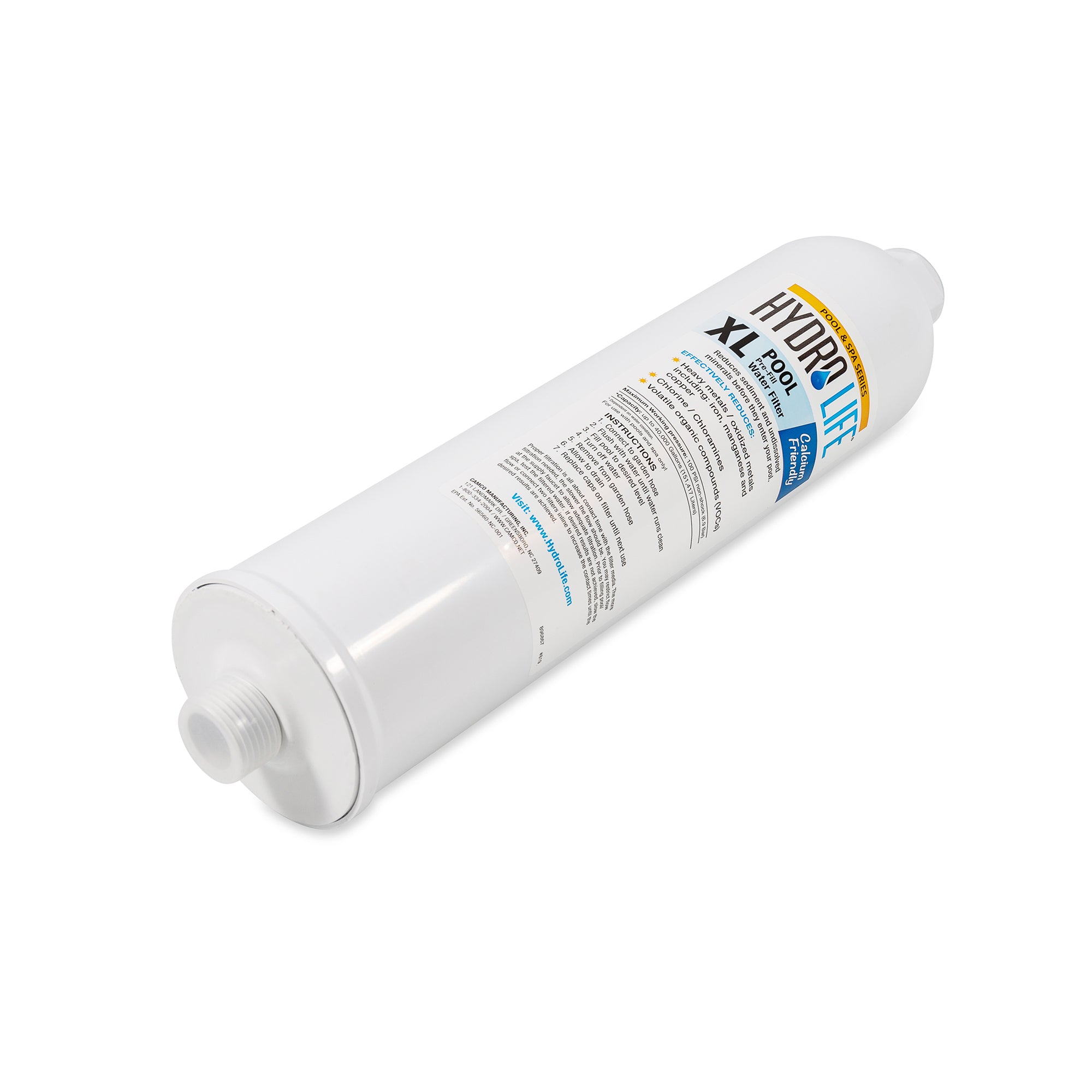 Camco Hydro Life Pool and Spa Filter with Shutoff Valve and Pre Filters Stain - VMInnovations
