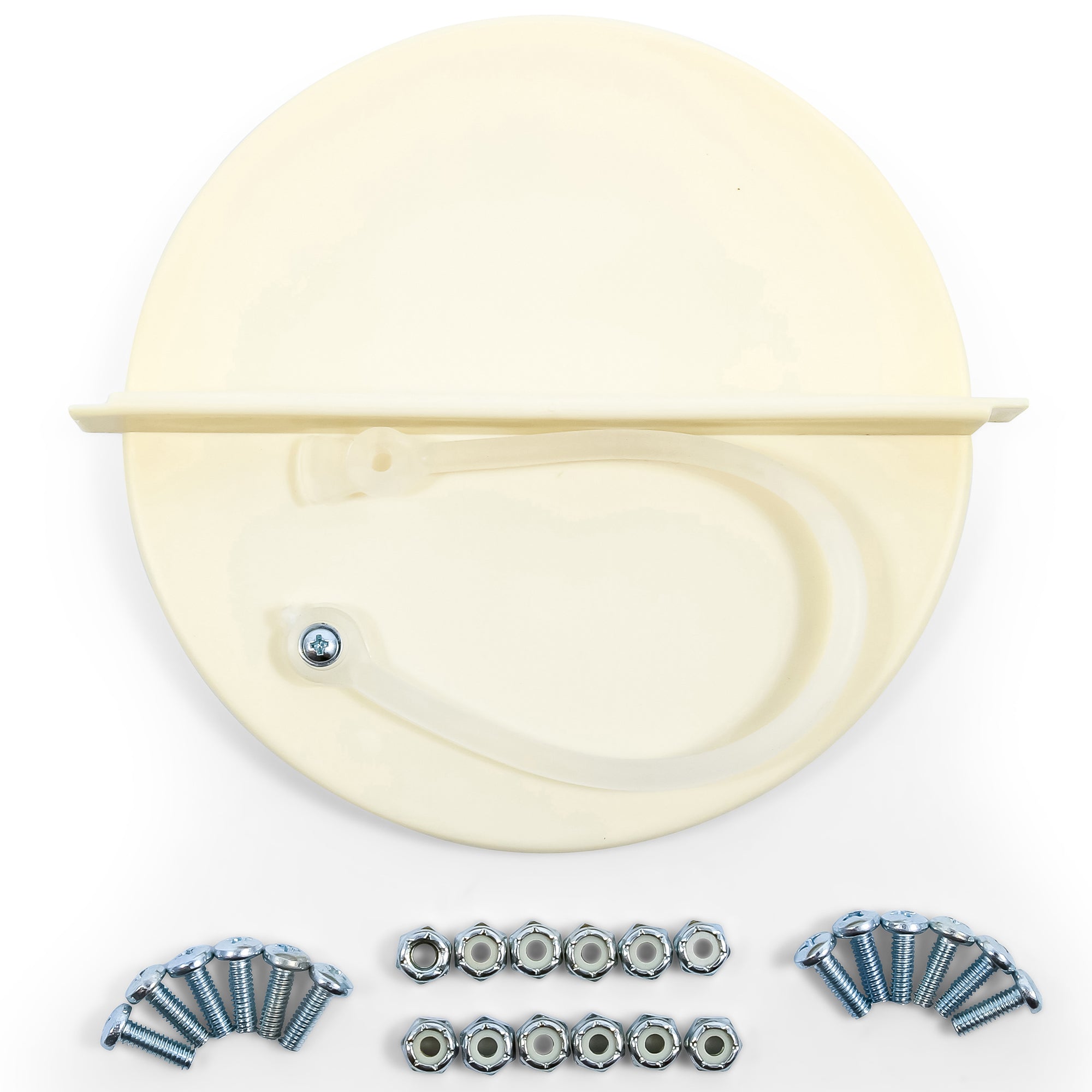 Camco Replacement Cap Kit Tank Cover with Caps and Lanyard for RV Propane, Beige - VMInnovations