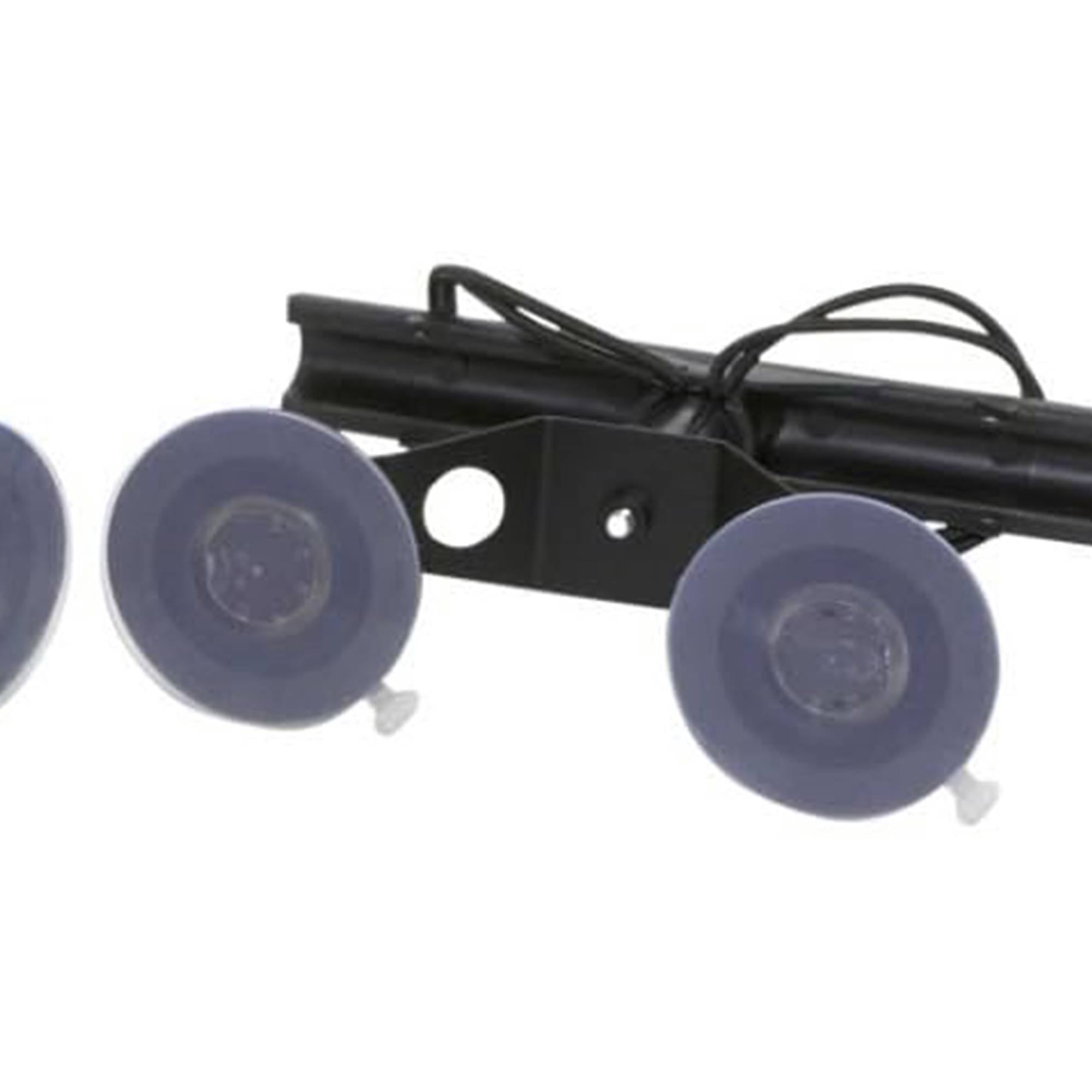 Vac Rac Quad Rack Fly Rod Mount Carrier Vacuum Suction Cup, Holds 4 Rods, Black - VMInnovations