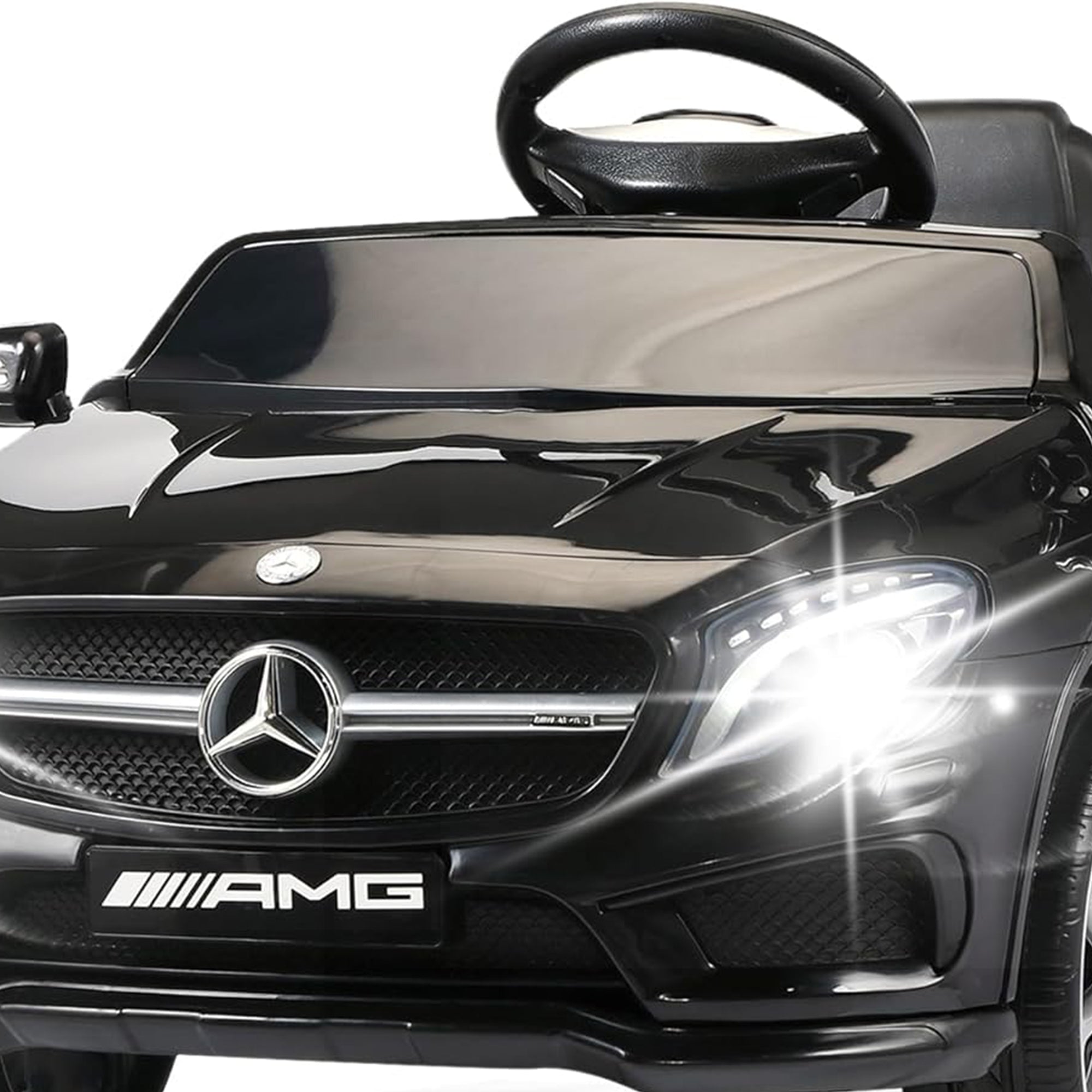 TOBBI 6 Volt Kids Electric Battery Powered Ride On Toy Mercedes Benz Car, Black - VMInnovations