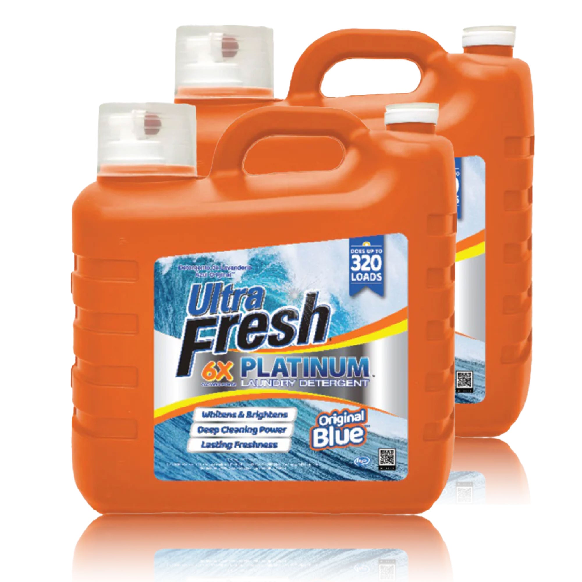 Ultra Fresh 6X Platinum 2 x 2.5 Gal Laundry Detergent, 640 Loads, Original Blue - VMInnovations