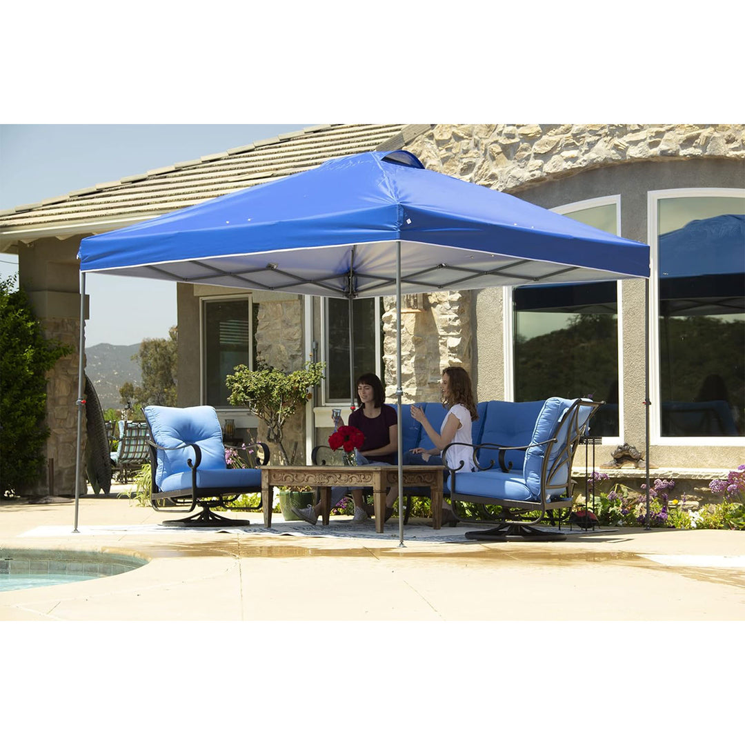 Crown Shades 10x10’ Instant Pop Up Folding Canopy & Carry Bag,Blue (Used) - VMInnovations