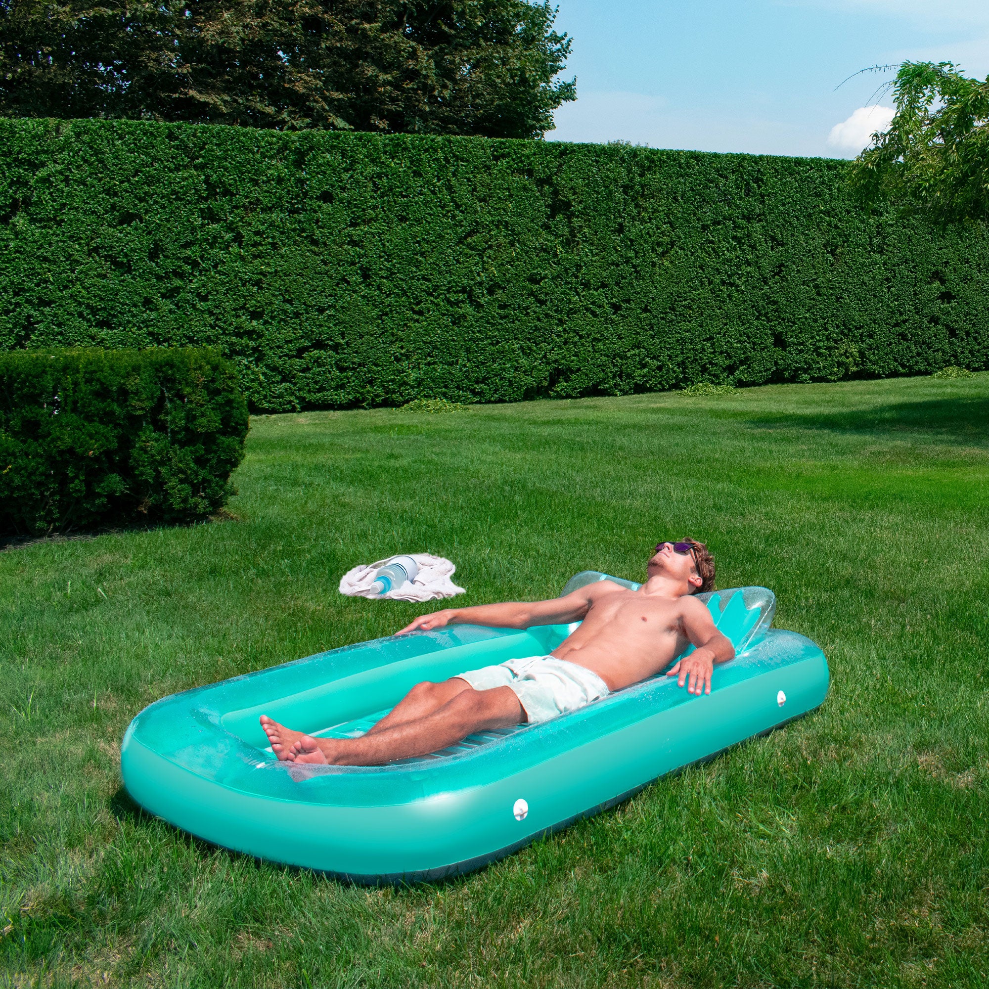 Swimline Original Suntan Tub Lounge Float with Adjustable Shade, Mint (Used) - VMInnovations