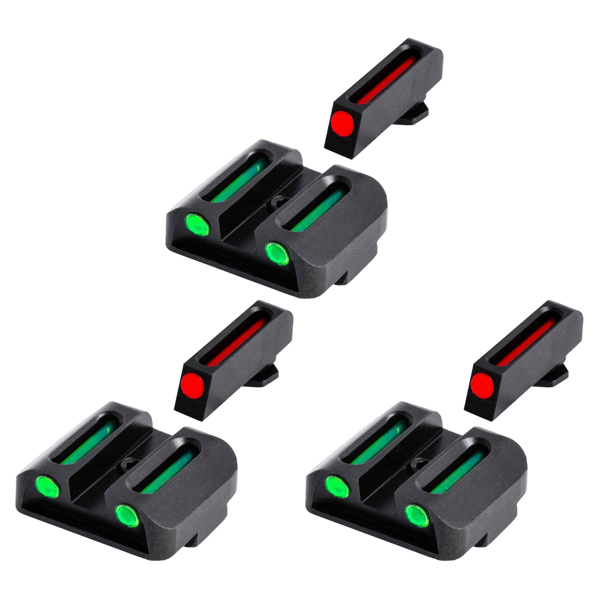 TruGlo Fiber Optic Handgun Pistol Sight Accessories for Glock 42 and 43 (3 Pack)