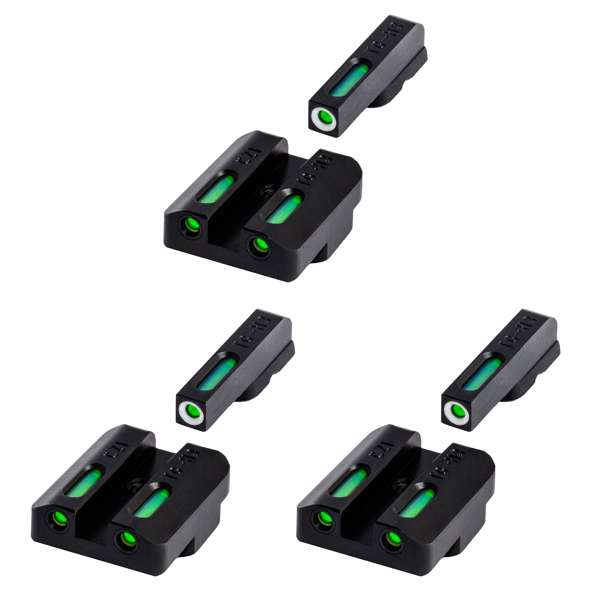 TruGlo TFK Fiber Optic Tritium Pistol Sight with Snag Free Construction (3 Pack)