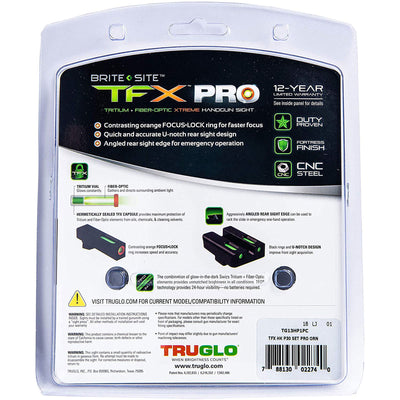 TruGlo Pro TFK Fiber Optic Tritium Handgun Sight Accessory for Outdoor (3 Pack)