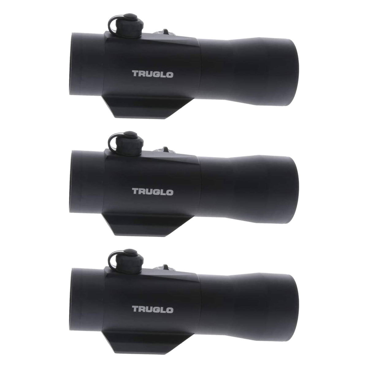 TruGlo Red Dot Traditional Mount Hunting Tactical Weapon Sight, Black (3 Pack)