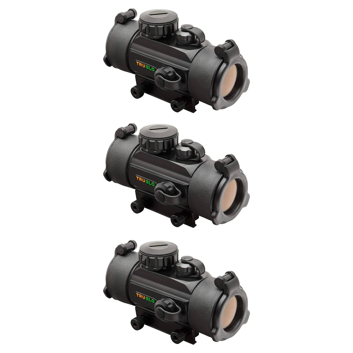 TruGlo Red Dot Traditional Standard Mount Crossbow Tri Dot Sight, Black (3 Pack)