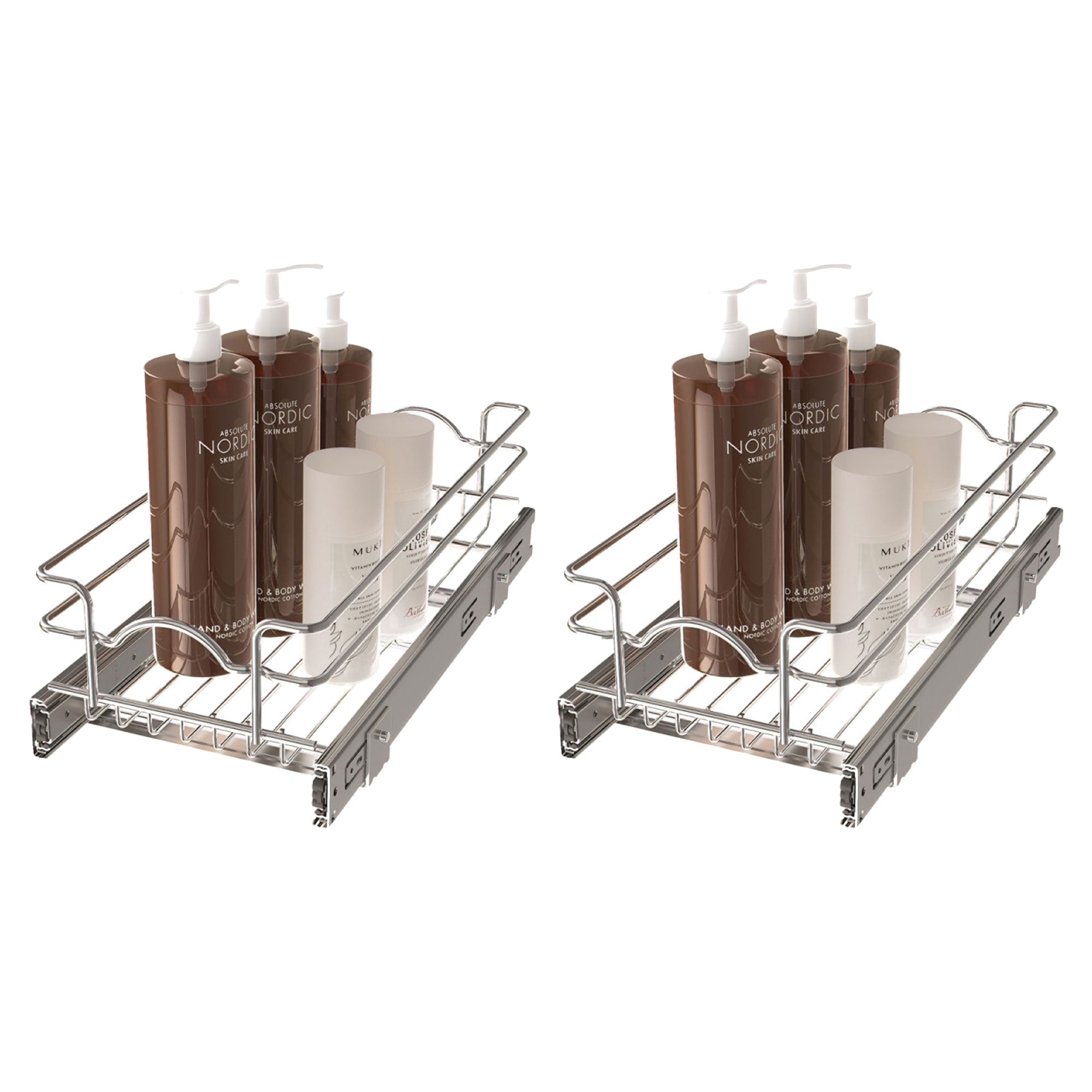 Rev-A-Shelf Cabinet Pull Out Shelf Organizer, 8.5 x 18 In, 5WB1-0918CR-1, 2-Pack - VMInnovations