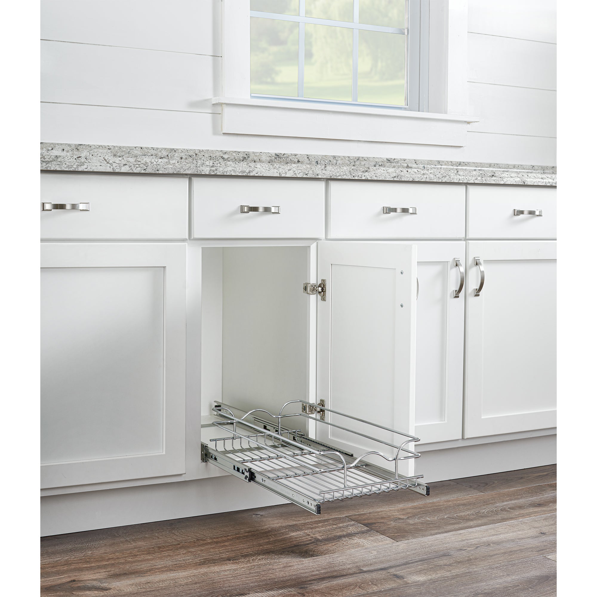 Rev-A-Shelf Cabinet Pull Out Shelf Organizer, 8.5 x 18 In, 5WB1-0918CR-1, 2-Pack - VMInnovations