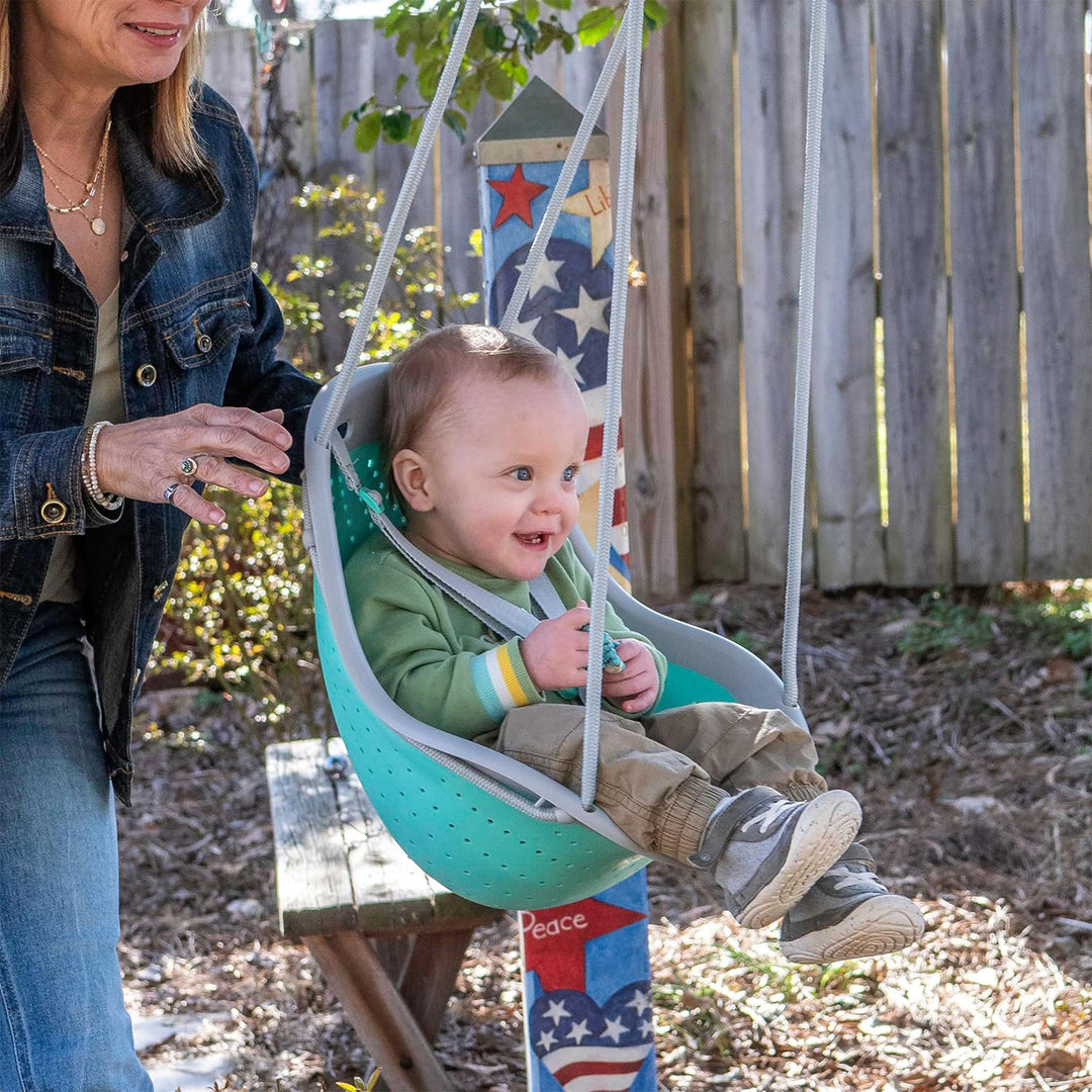 Sweeng Child Swing with Ease Z Adjust Harness Straps and Easy Hang Metal Hooks - VMInnovations