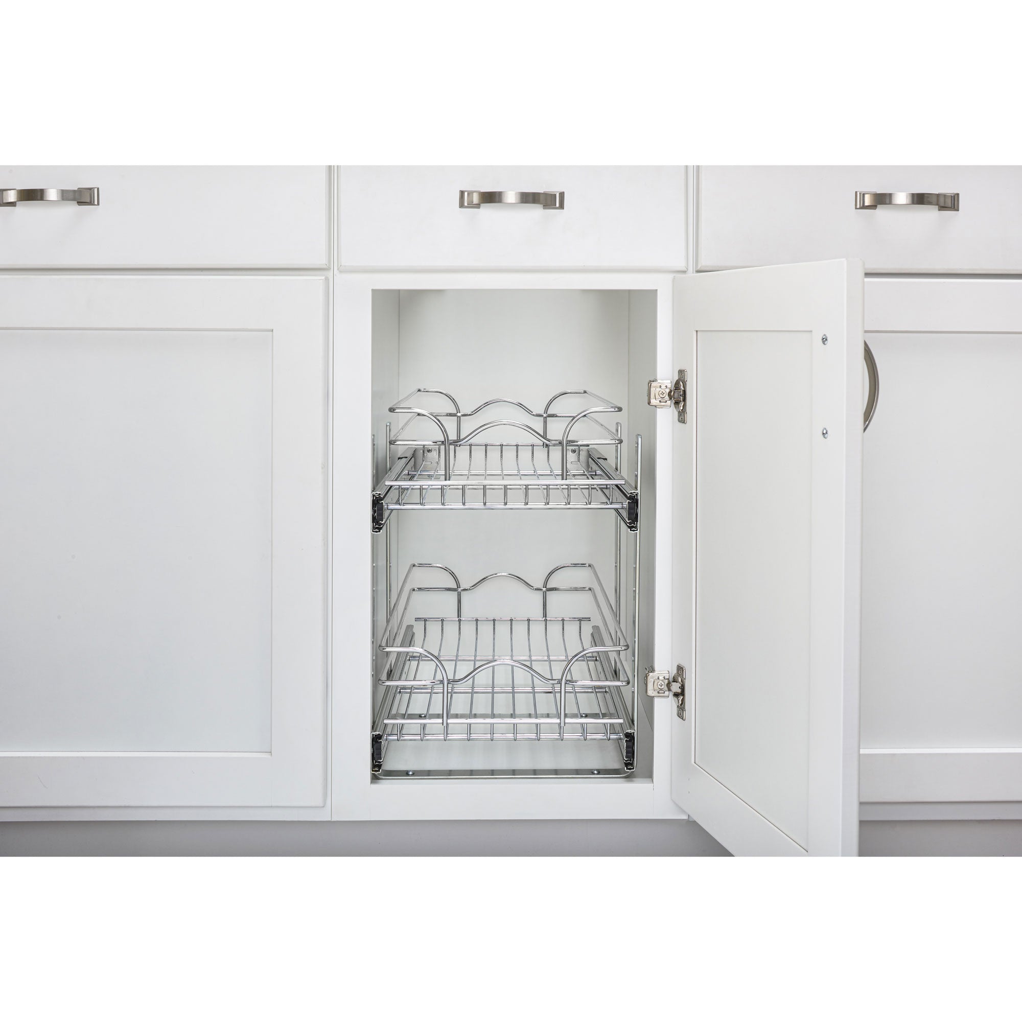 Rev-A-Shelf Kitchen Cabinet Shelf Organizer, 9 by 18 In, 5WB2-0918CR-1 (2 Pack)