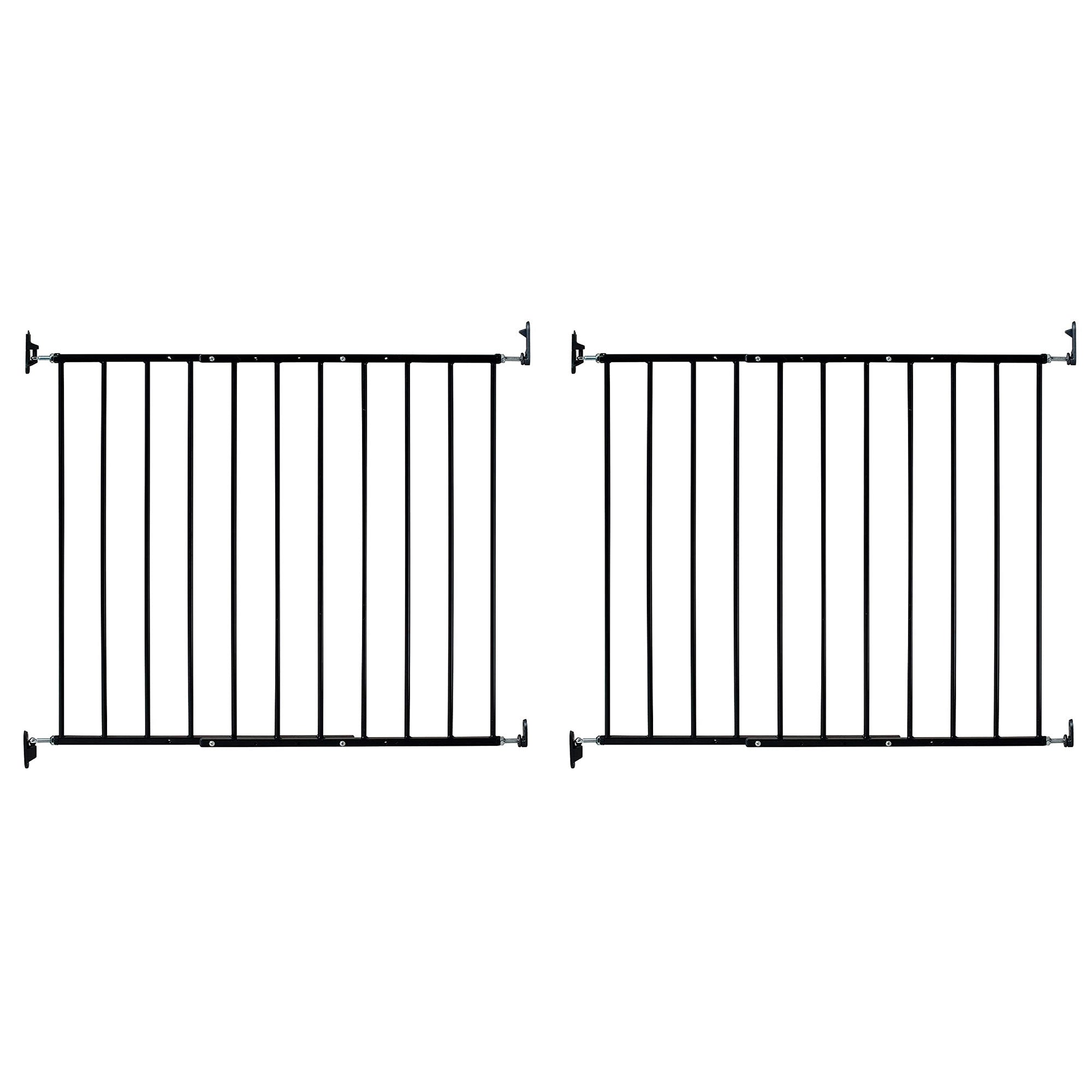 KidCo Safeway Top of Stairs Quick Release Baby Gate, 42.5 x 30.5", Black, 2 Pack - VMInnovations