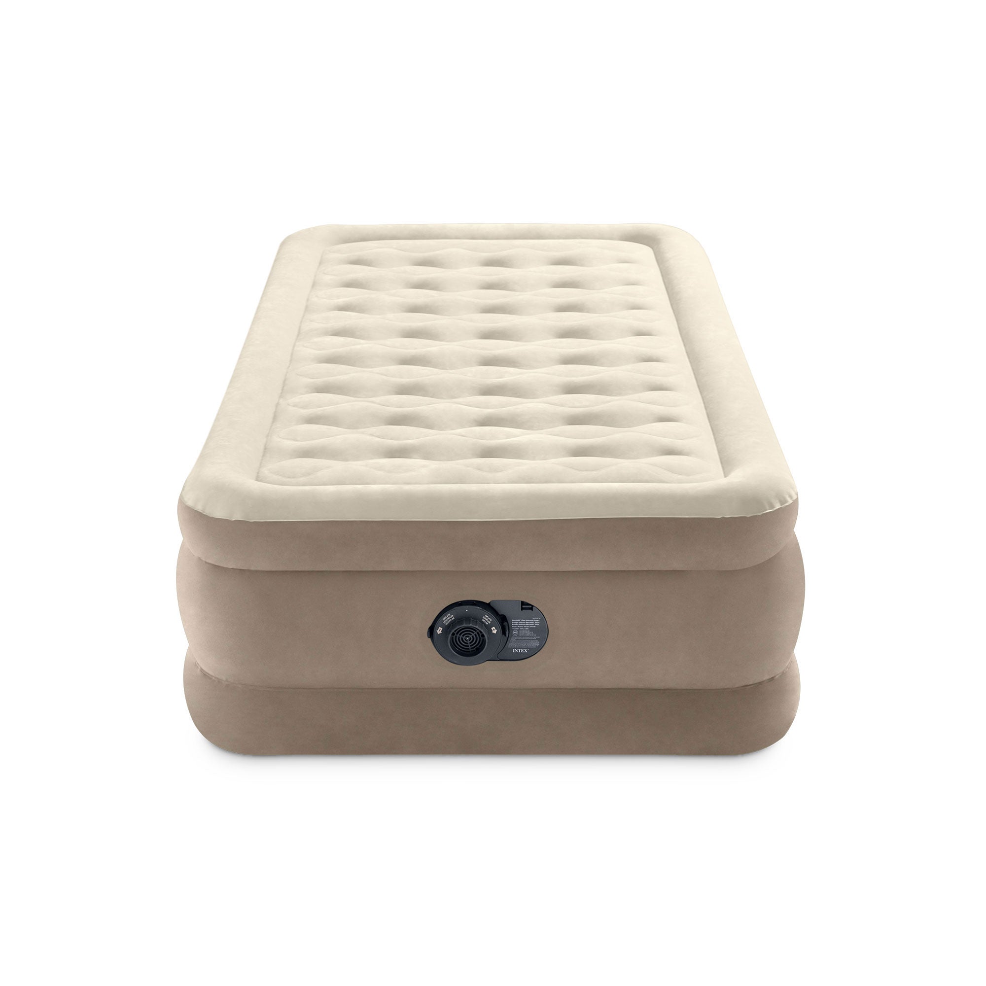 Intex 64427ED Dura-Beam Deluxe Ultra Plush Air Mattress with Pump, Twin, 2 Pack