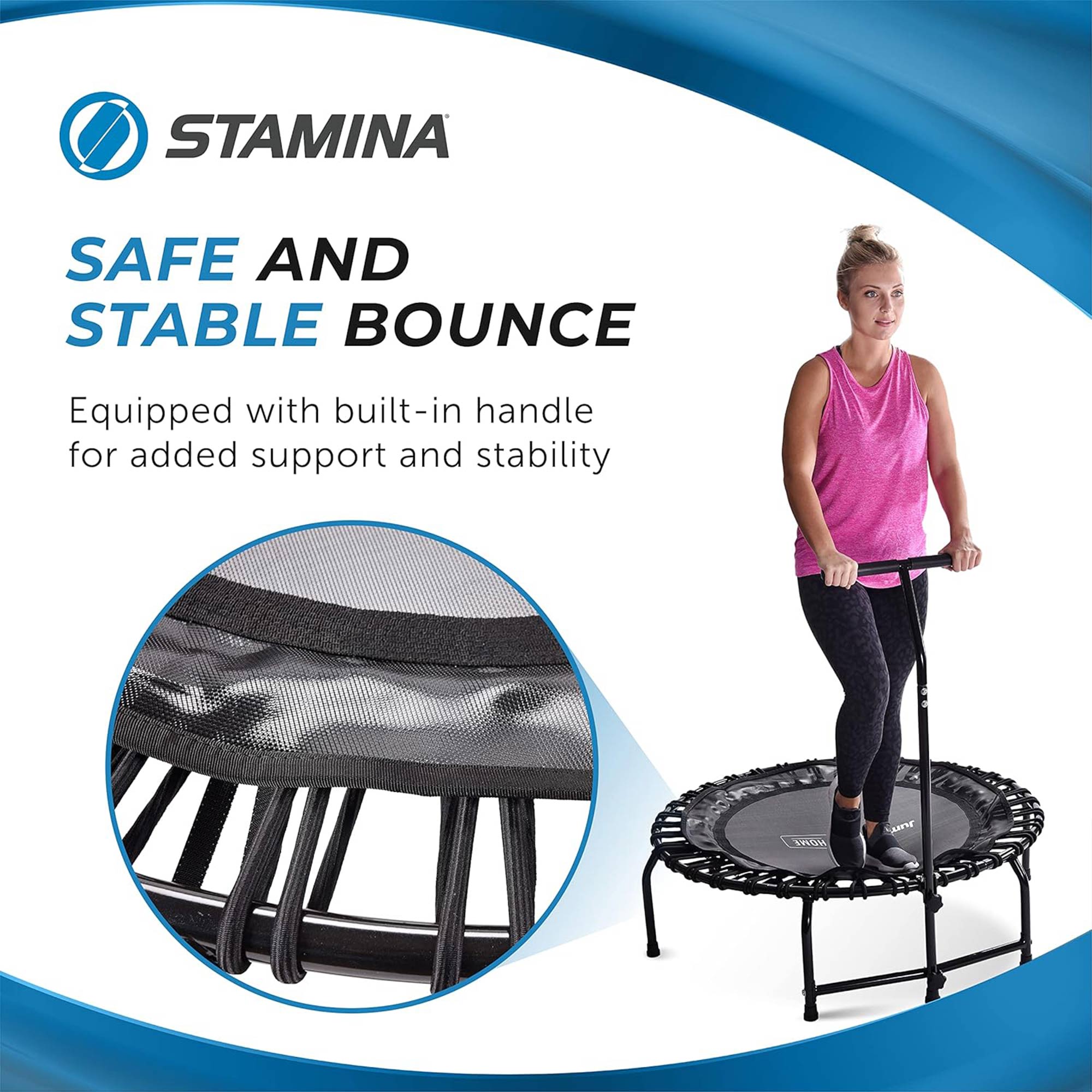 JumpSport Home Fitness Indoor Mini Rebounder Trampoline, Black (For Parts) - VMInnovations