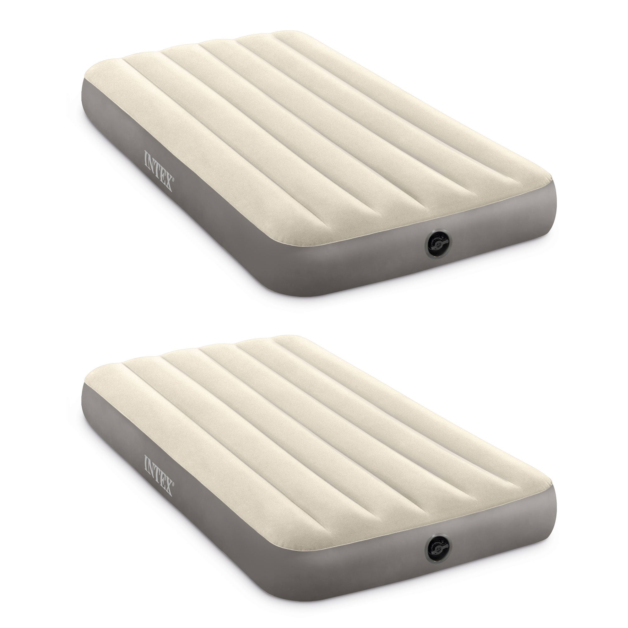 Intex Dura-Beam Standard Series Single Height Inflatable Airbed, Twin (2 Pack) - VMInnovations
