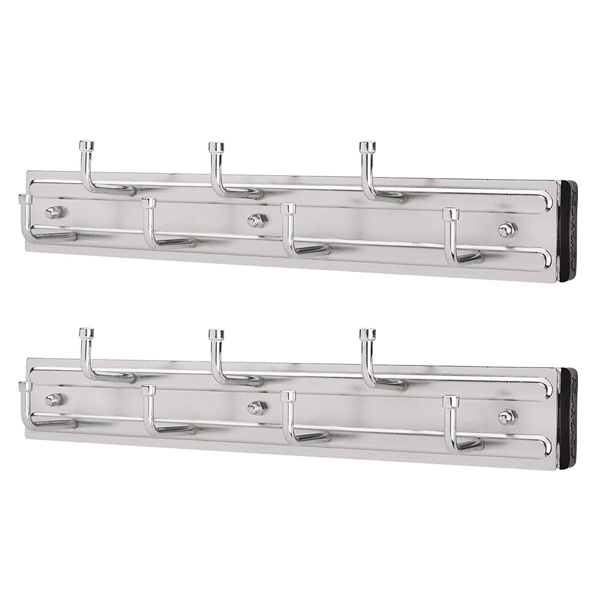 Rev-A-Shelf Pullout 12 Inch Belt Hanger Organizer, Chrome, BRC-12CR (2 Pack) - VMInnovations
