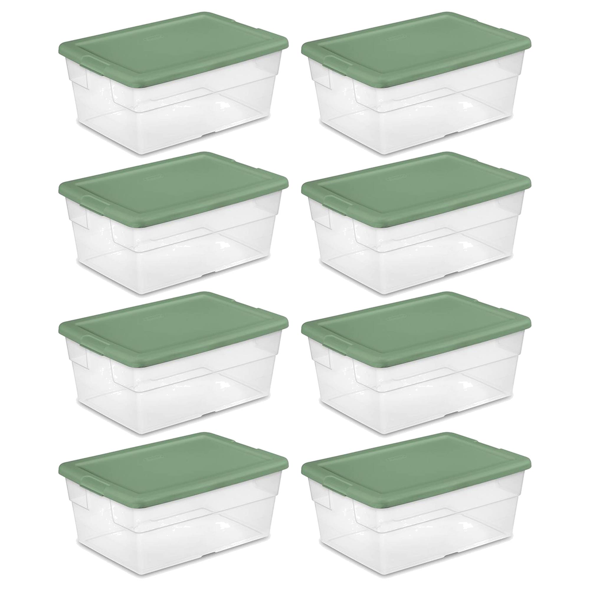 Sterilite 16 Quart Clear Plastic Storage Home Organizer Bins, Set of 2 (4 Pack) - VMInnovations