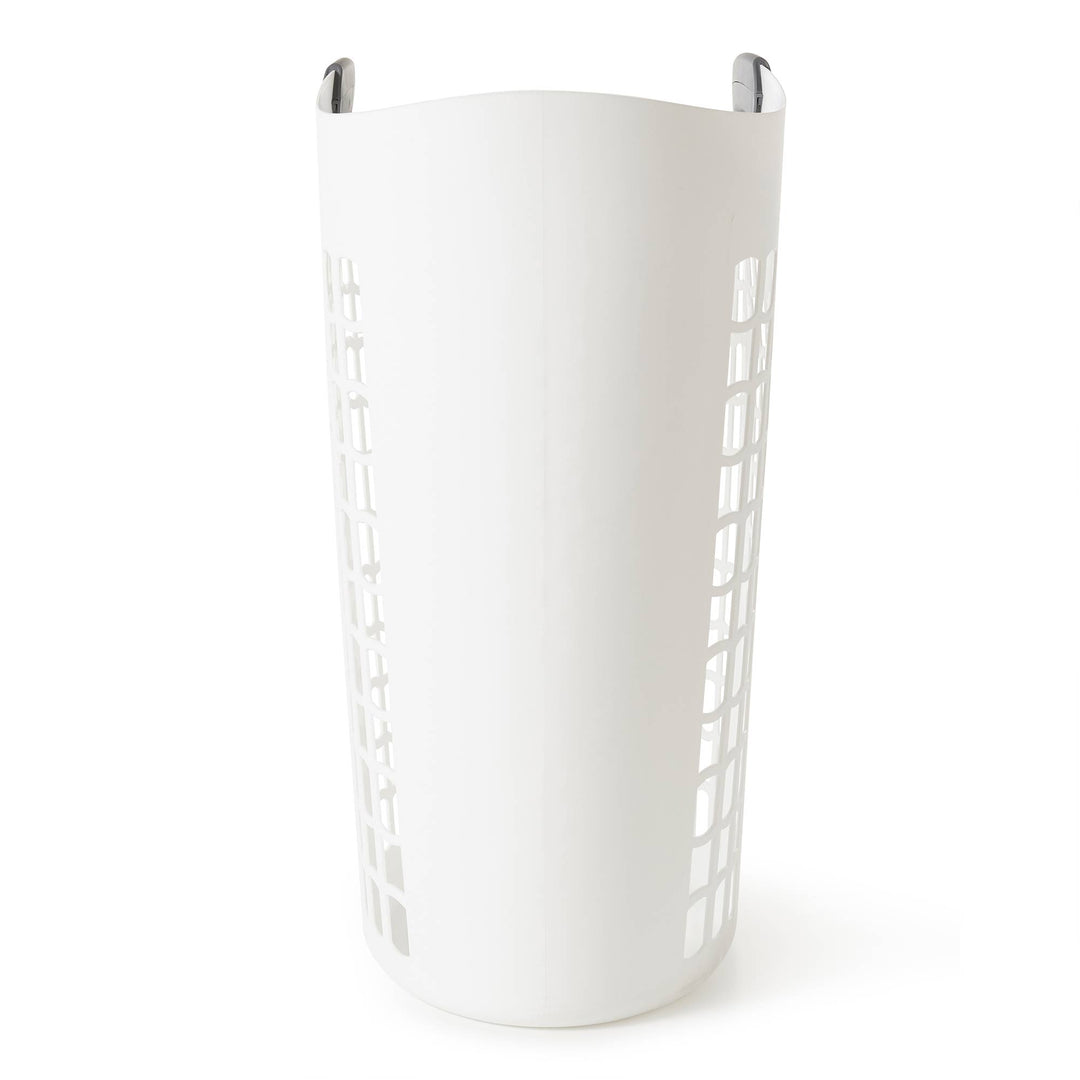 Gracious Living Easy Carry Flex Hamper Ventilated Laundry Basket, White (5 Pack) - VMInnovations