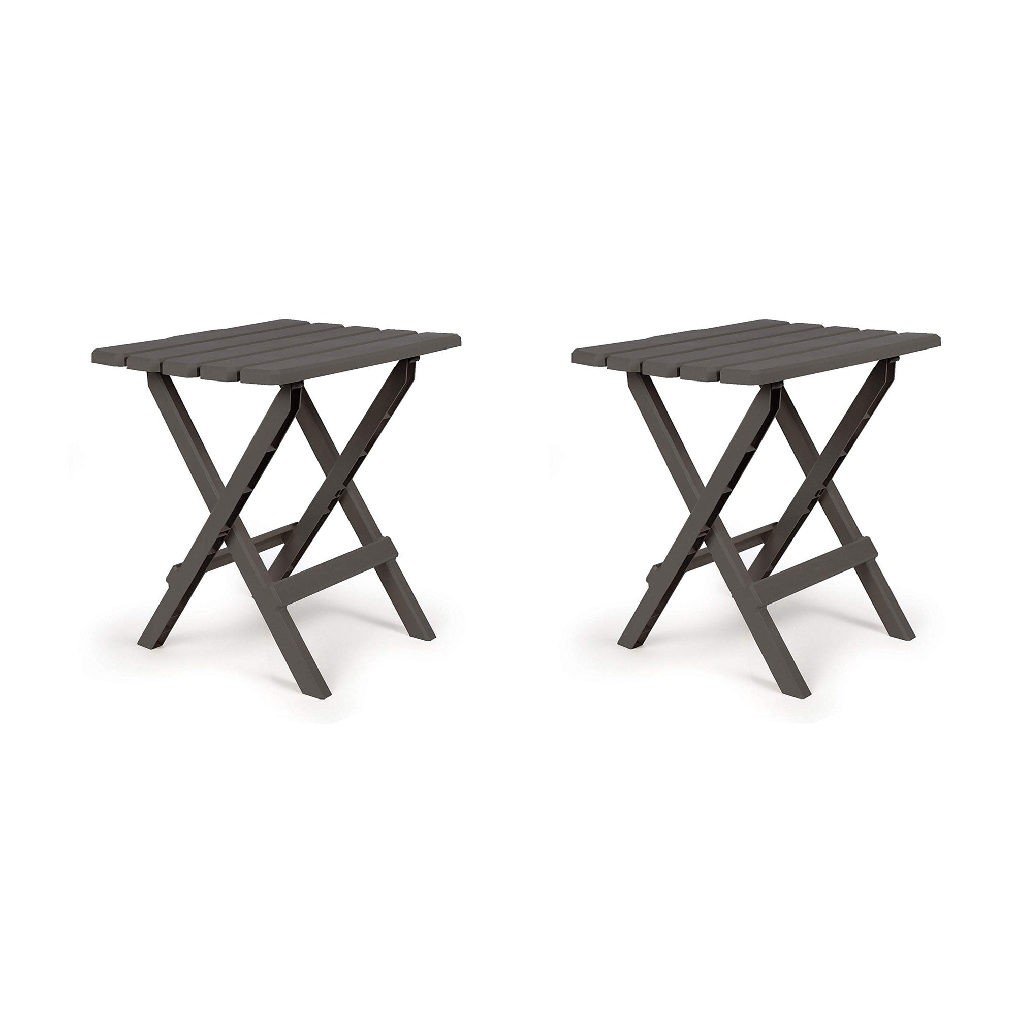 Camco Large Adirondack Portable and Folding Furniture Table, Charcoal (2 Pack) - VMInnovations