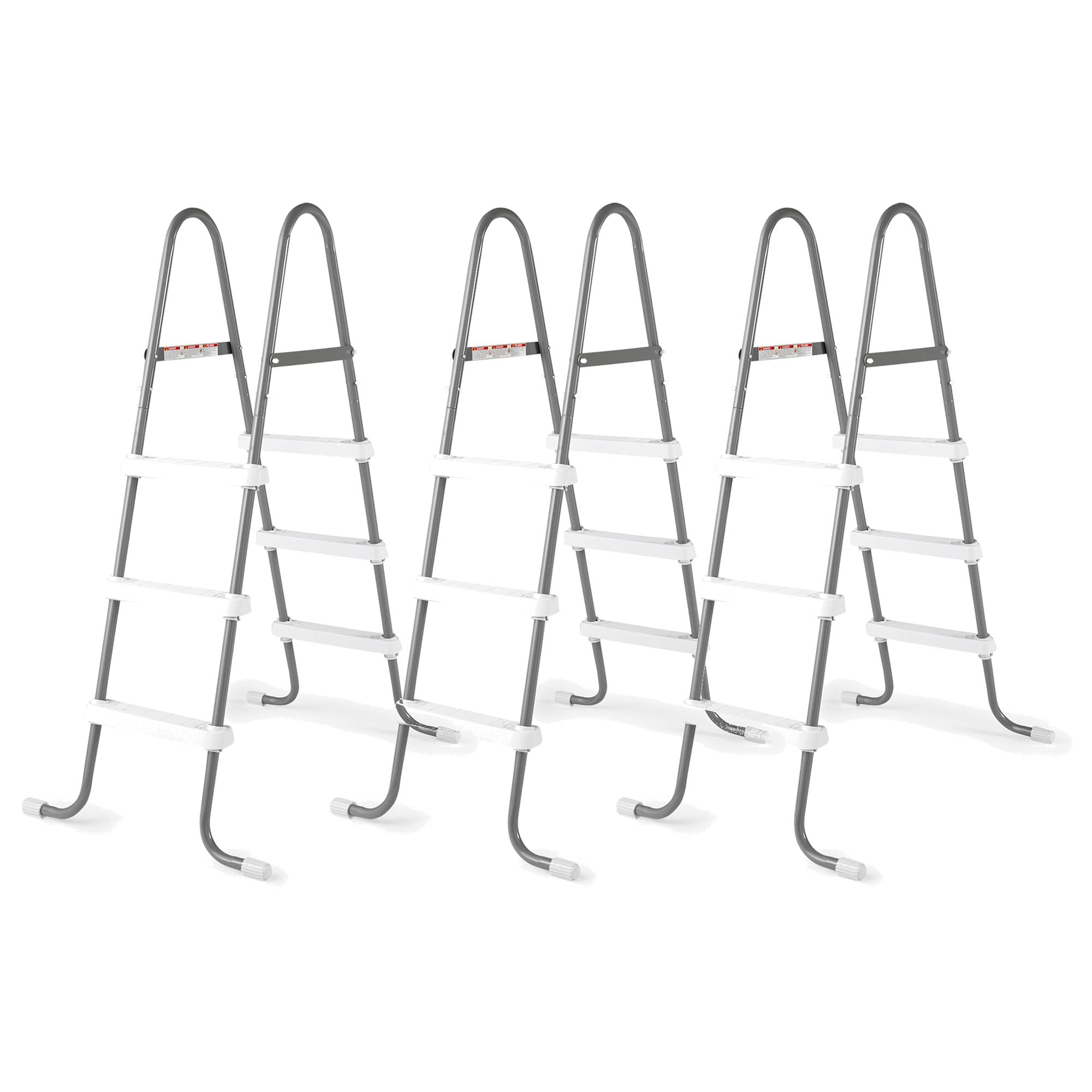 Intex Steel Above Ground Pool Ladder for 42 Inch Wall Height Pools (3 Pack)