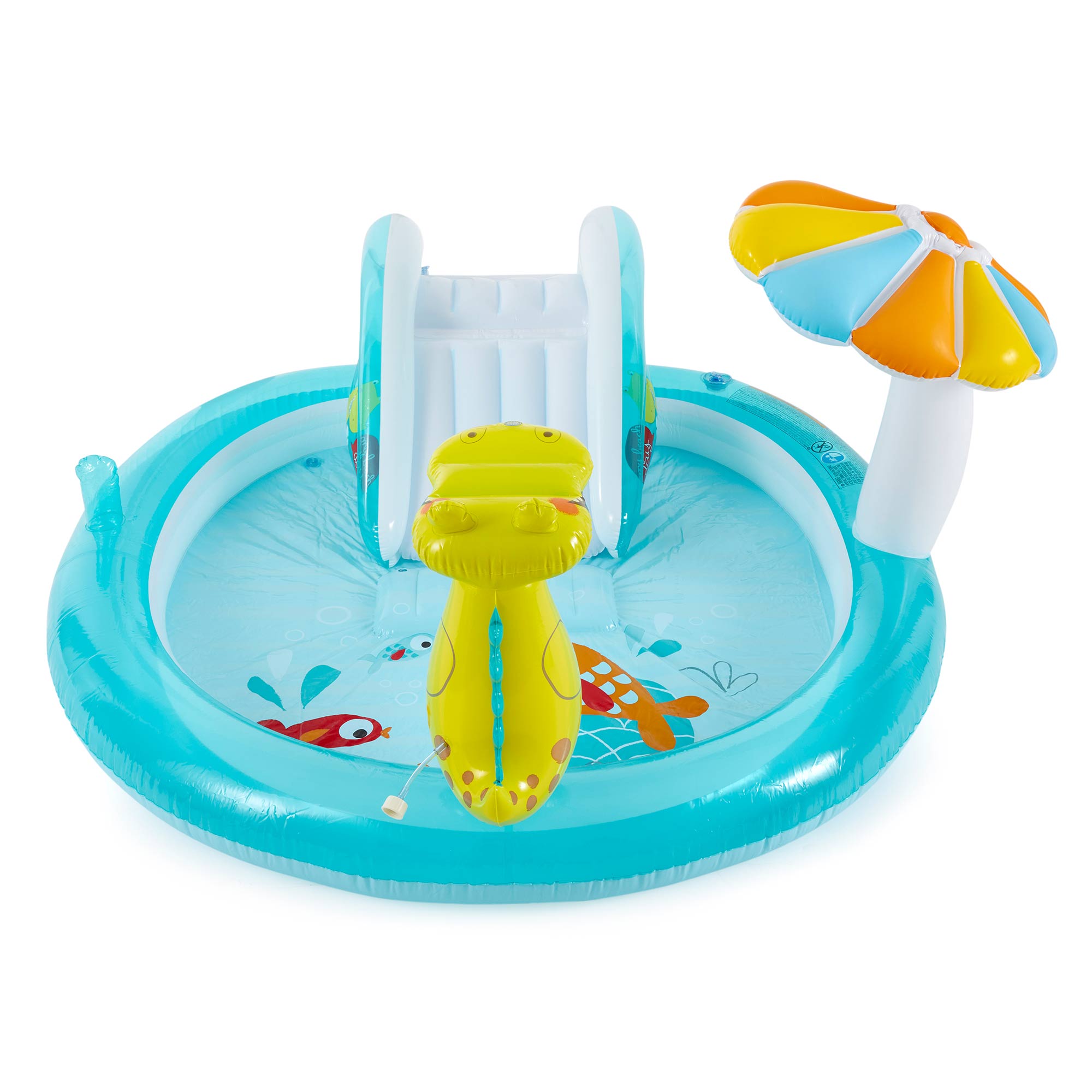 Intex Gator Outdoor Inflatable Kiddie Pool Water Play Center with Slide (3 Pack)