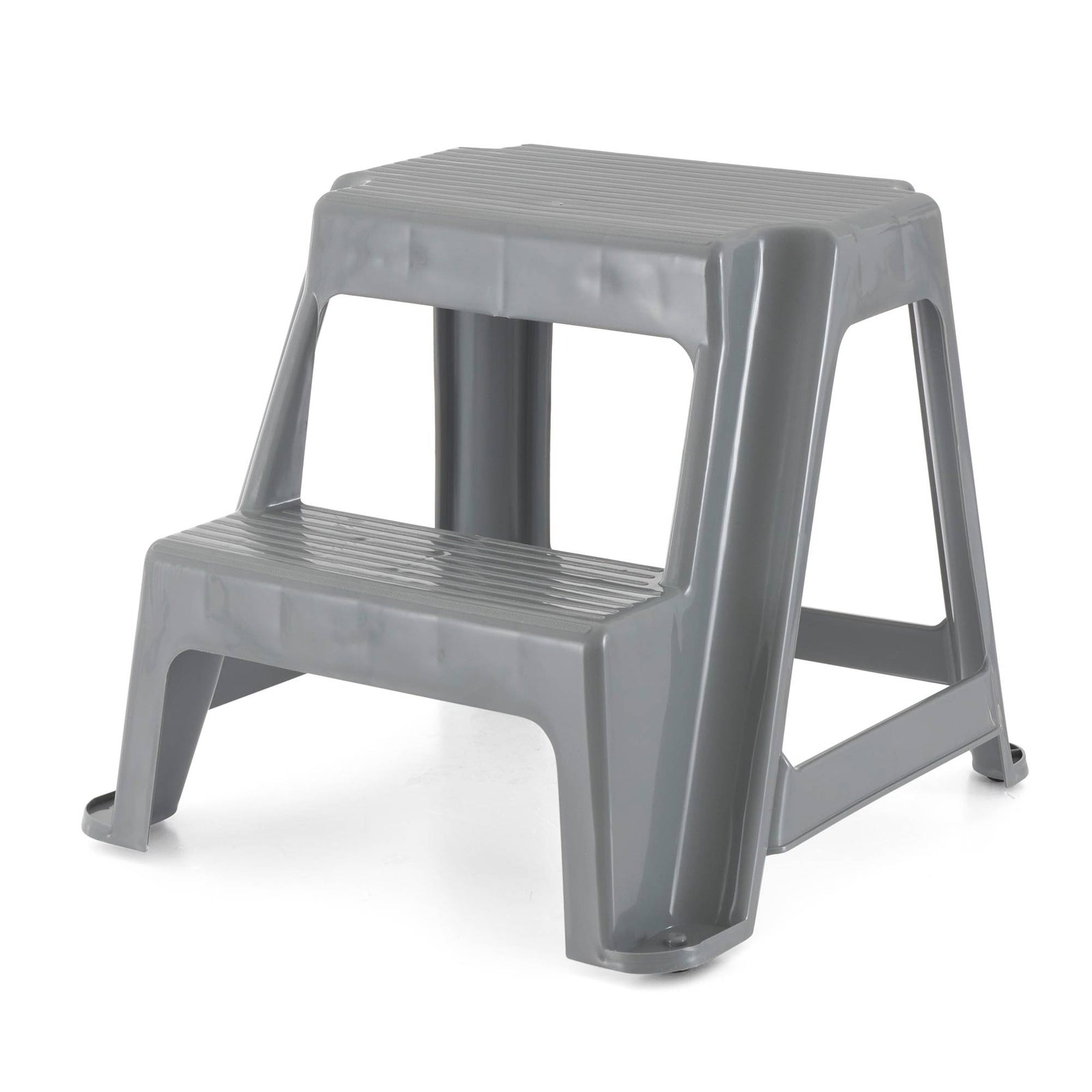 Gracious Living 16" Plastic 2 Step Portable Garage Home & Kitchen Stool (4 Pack) - VMInnovations