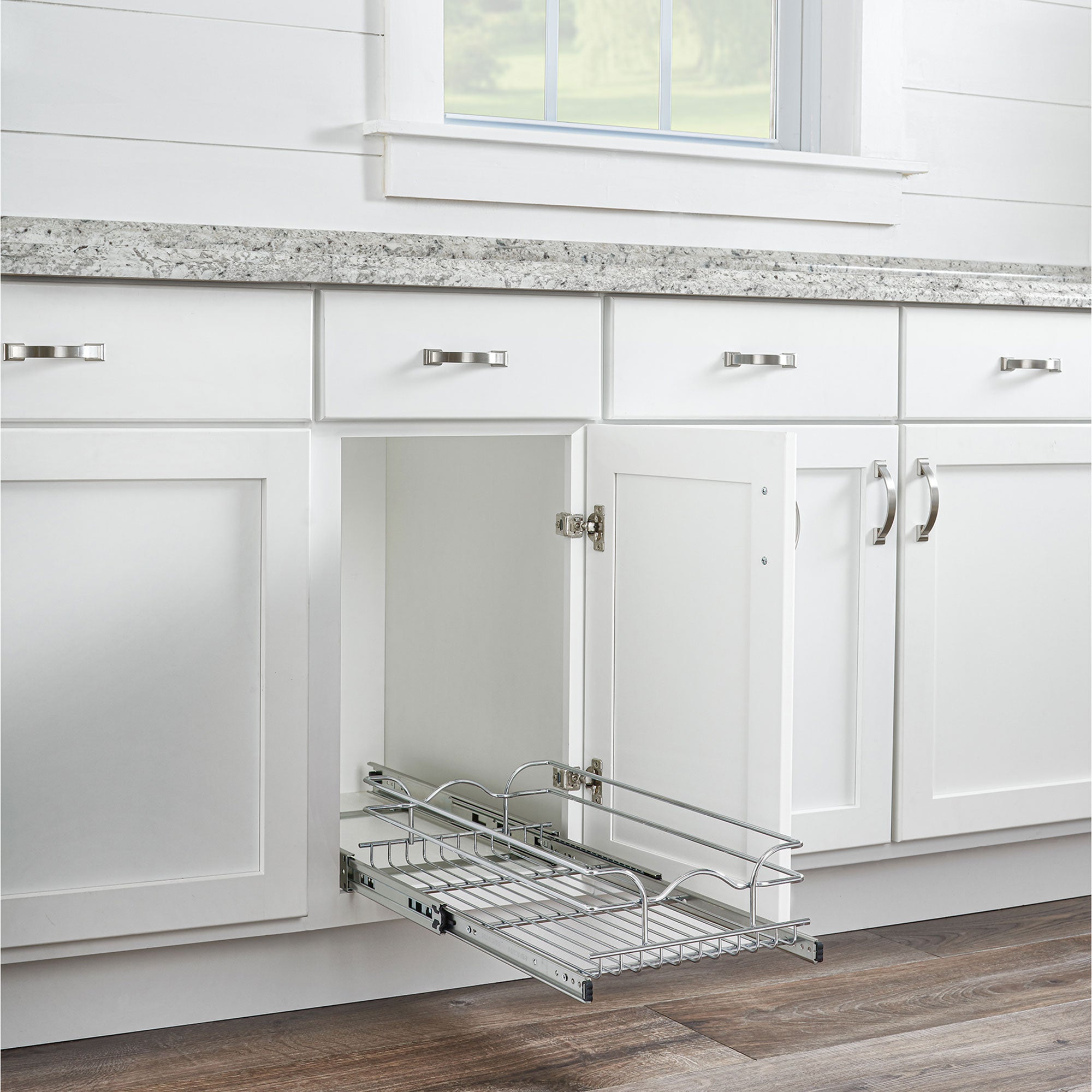 Rev-A-Shelf Kitchen Pull Out Shelf Organizer, 8.5" x 18", 5WB1-0918CR-1 (3 Pack) - VMInnovations
