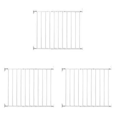 KidCo Angle Mount Safeway Stair Top Quick Release Baby Gate, White (3 Pack)