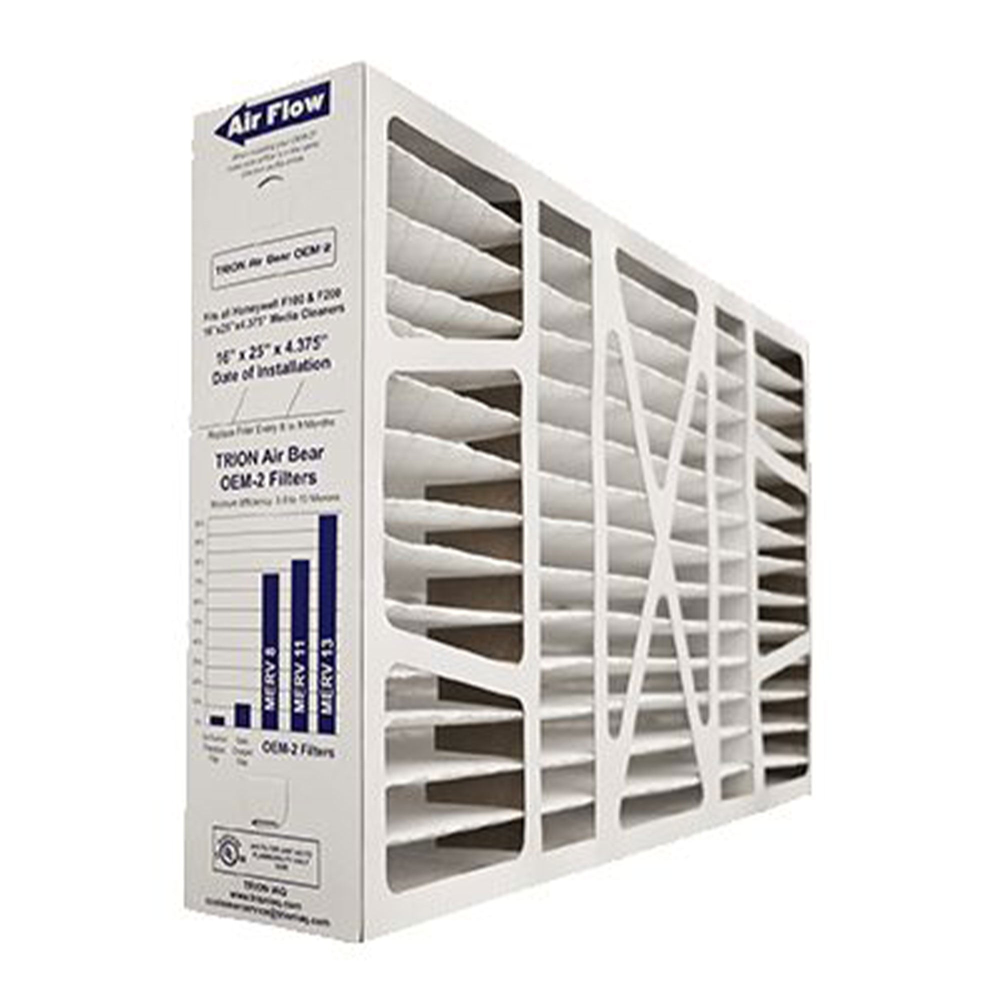 Trion Air Bear OEM 20x25x4 Inch MERV 8 Replacement Air Purifier Filter, 2 Pack - VMInnovations