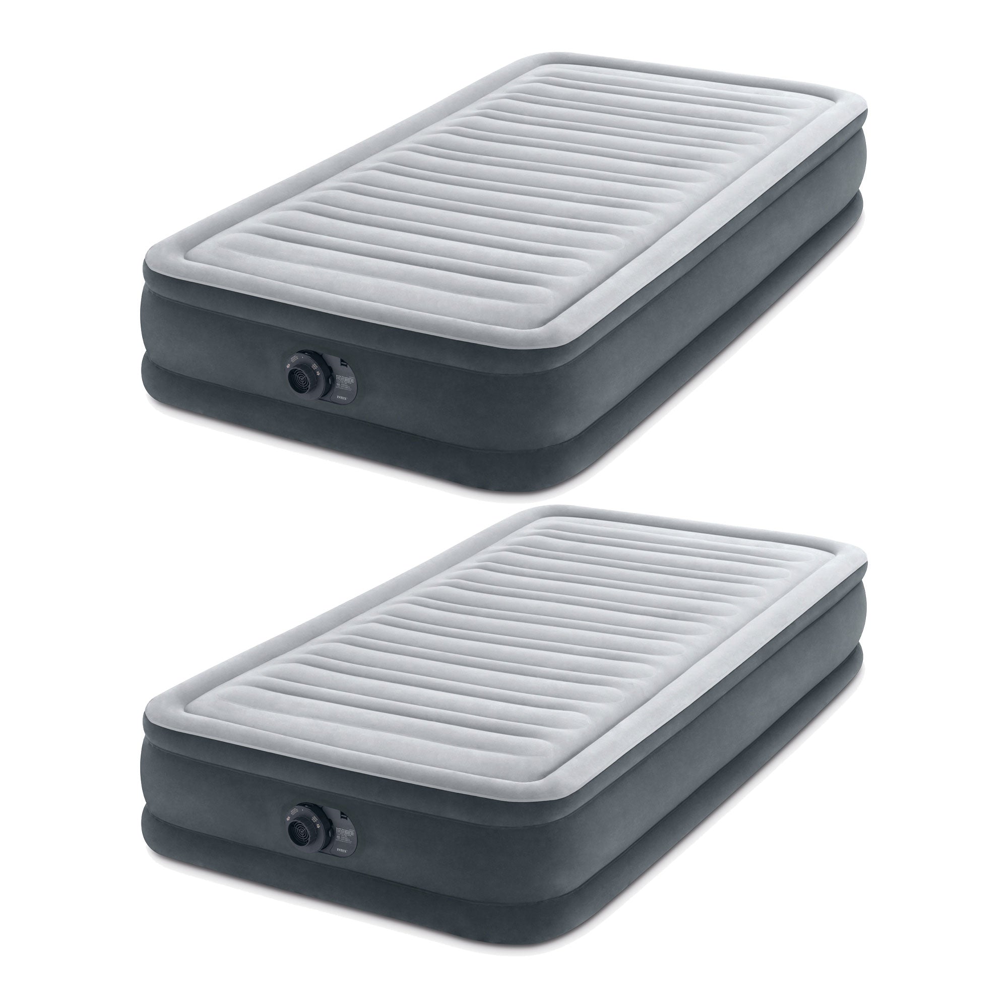 Intex 67765ED Dura Beam Comfort Plus 13" Airbed Mattress w/Pump, Twin (2 Pack) - VMInnovations
