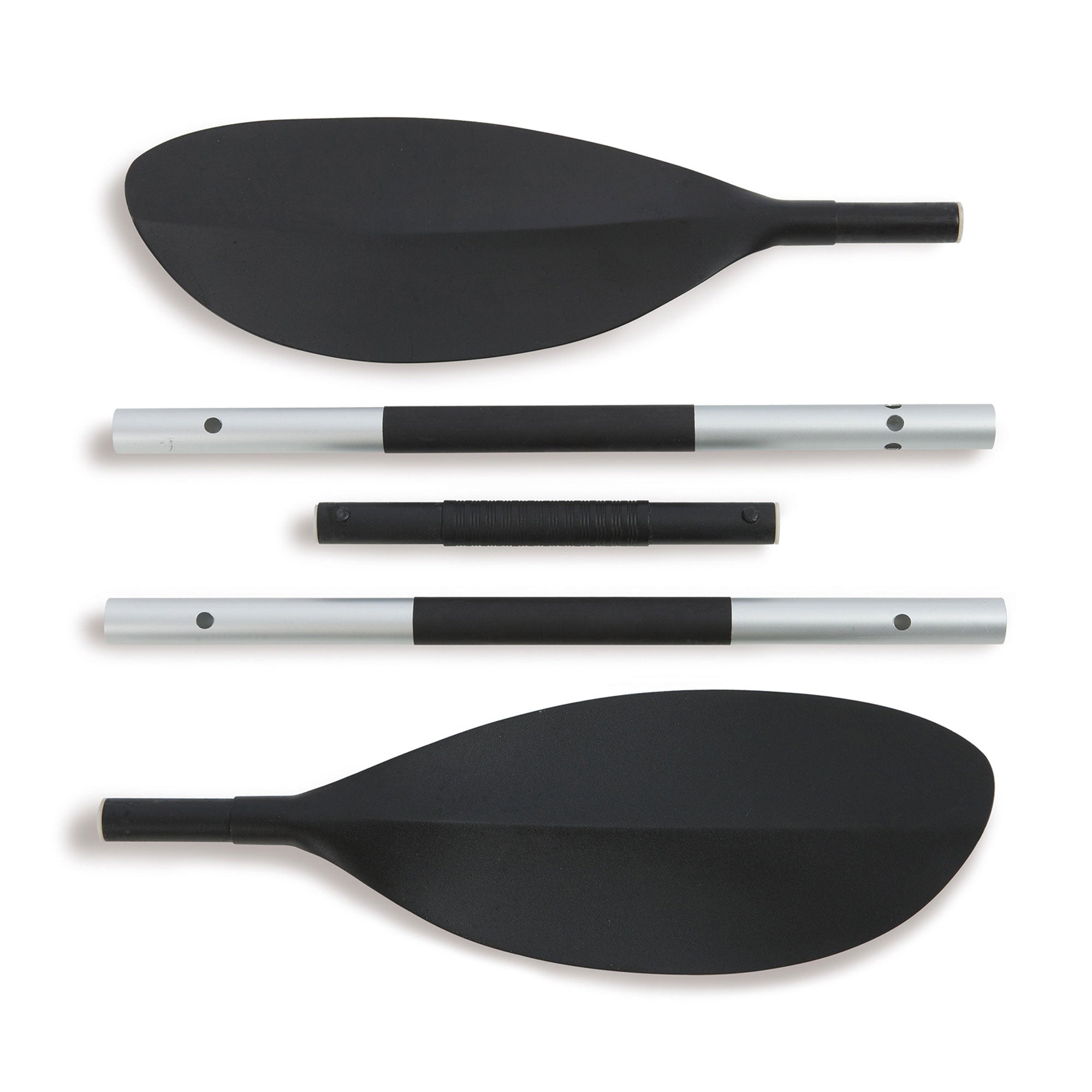 Intex 86" Lightweight Aluminum Double Oar Inflatable Kayak Paddle, Black, 2 Pack - VMInnovations