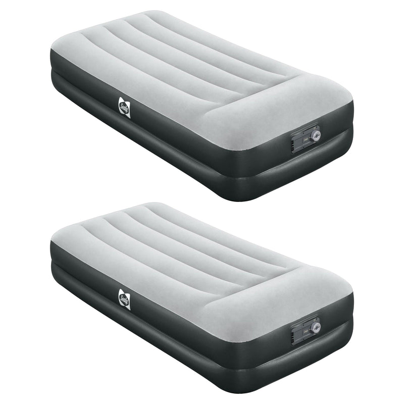 Sealy Tritech 16 Inch Air Mattress Bed 2 Person with Built-In AC Pump (2 Pack)