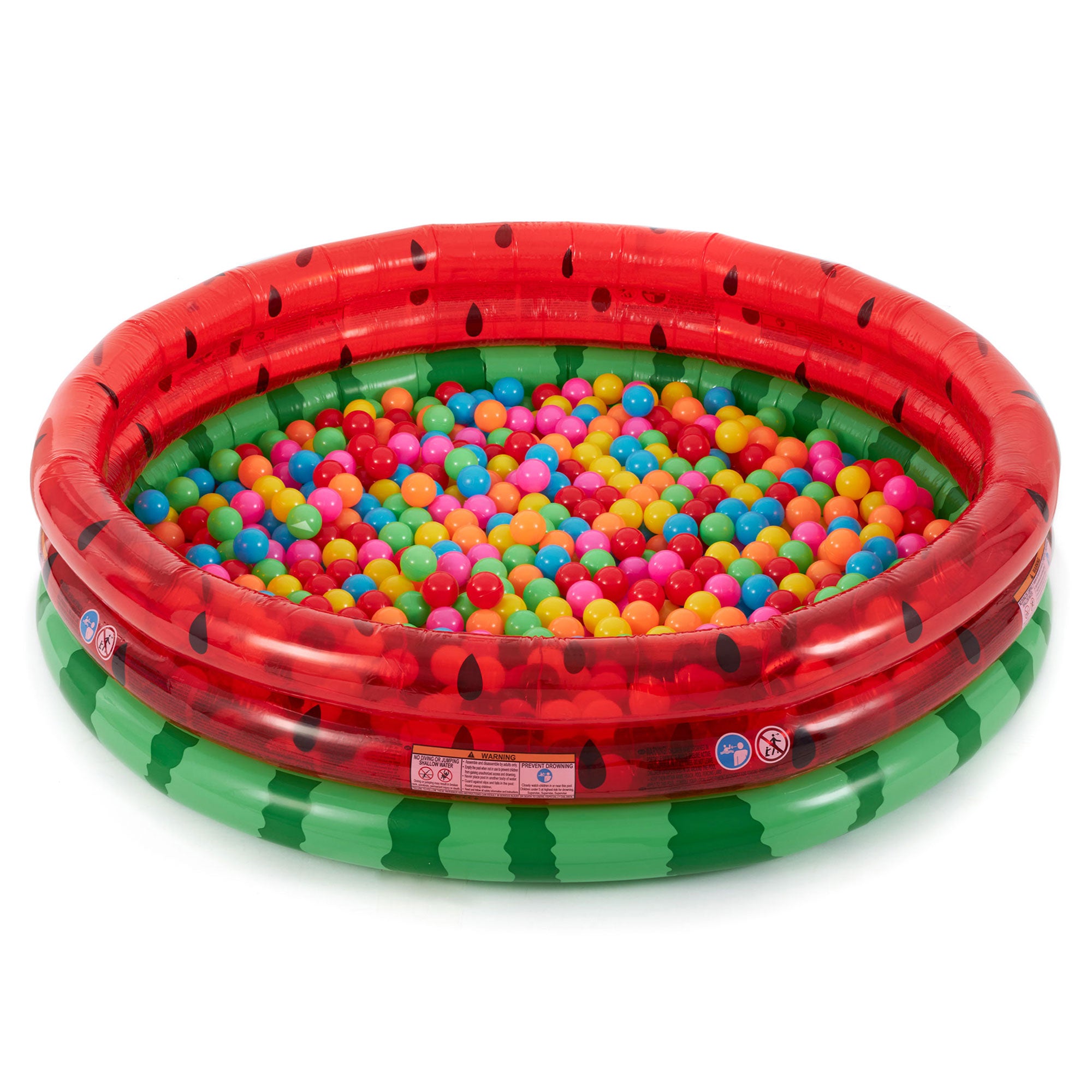 Intex 66 Inch Round Inflatable Kids Swimming and Wading Watermelon Pool (6 Pack)