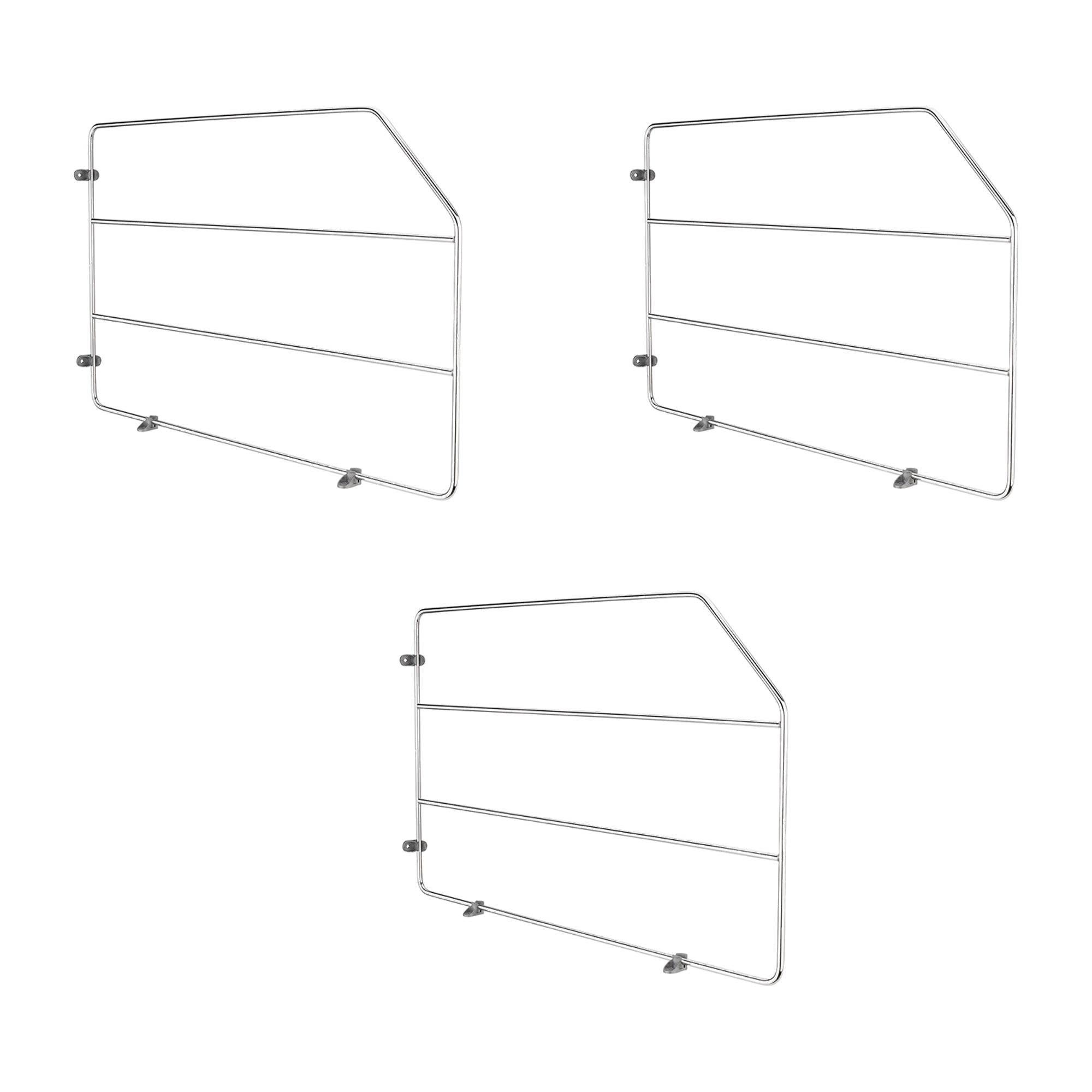 Rev-A-Shelf 12" Cabinet Baking Sheet Tray Divider, Chrome, 597-12CR-52 (3 Pack) - VMInnovations