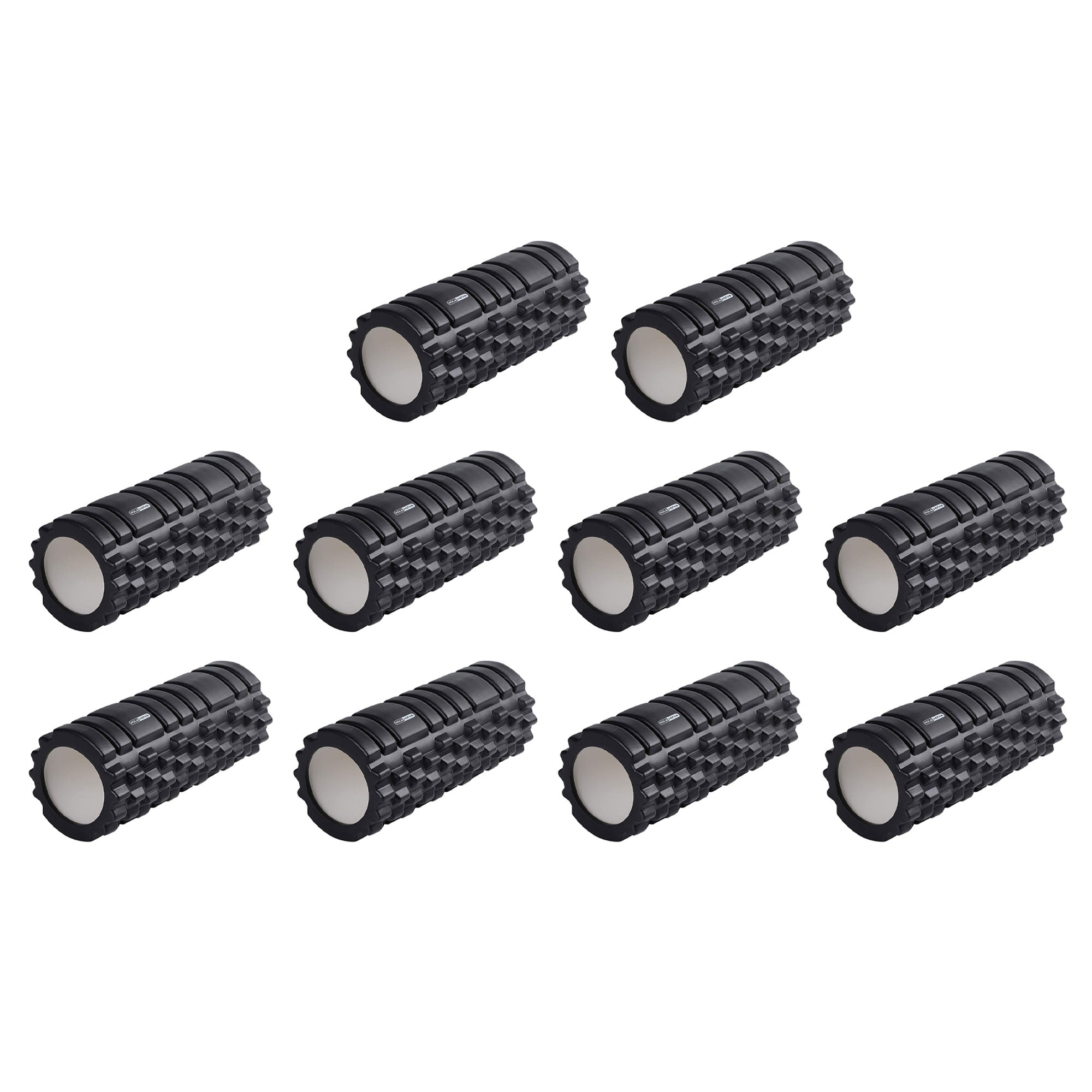 HolaHatha High Density Hollow EVA Foam Roller for Massage Recovery (10 Pack)