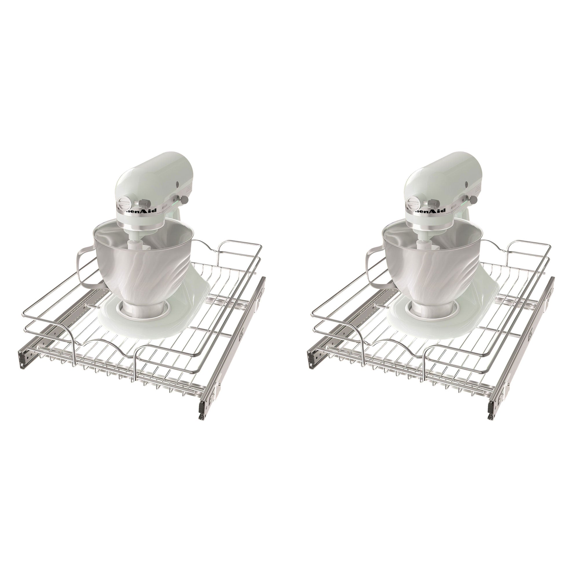 Rev-A-Shelf Kitchen Cabinet Pull Out Shelf, 15 x 22 In, 5WB1-1522CR-1 (2 Pack)