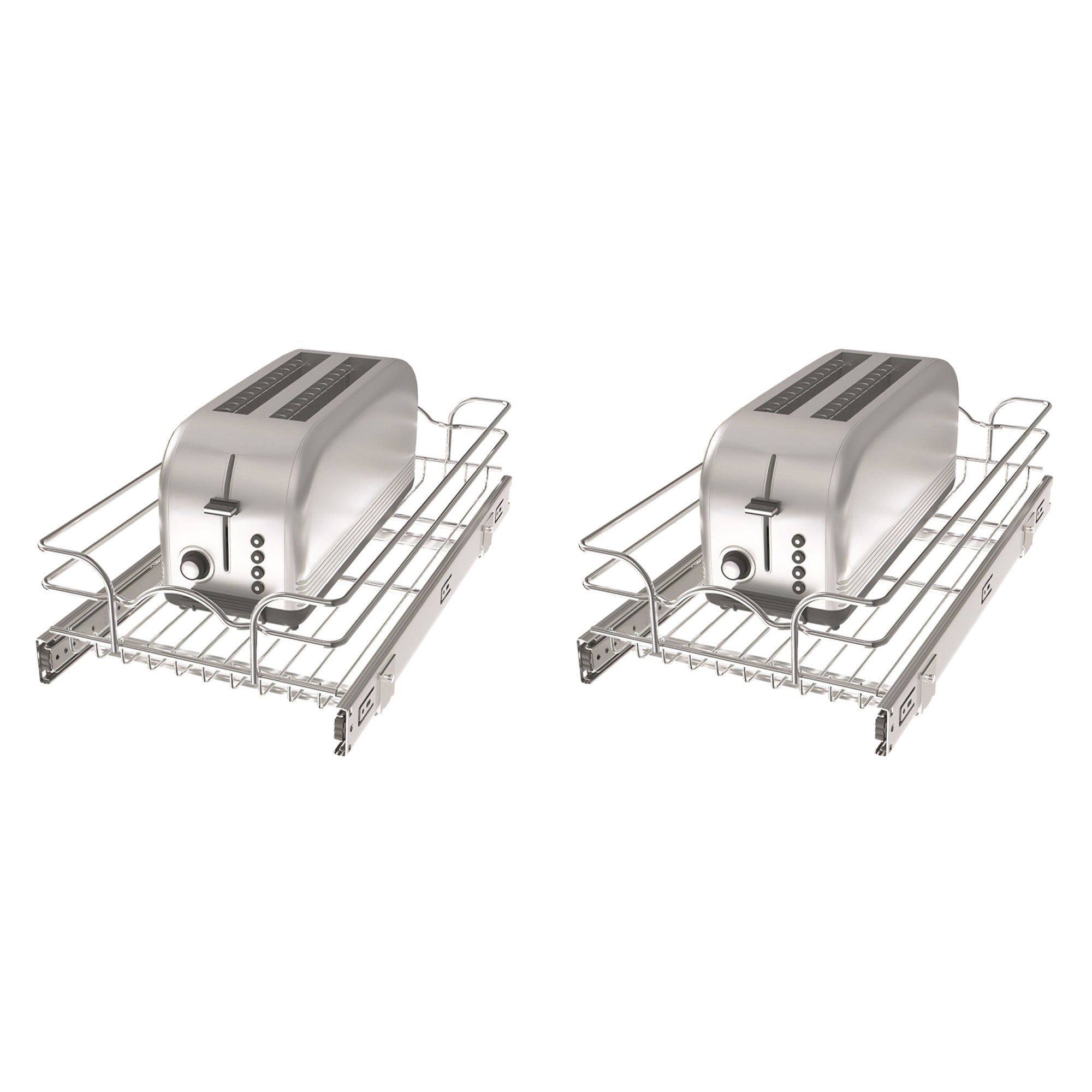 Rev-A-Shelf Cabinet Pull Out Shelf Organizer, 12 x 22 In, 5WB1-1222CR-1 (2 Pack)