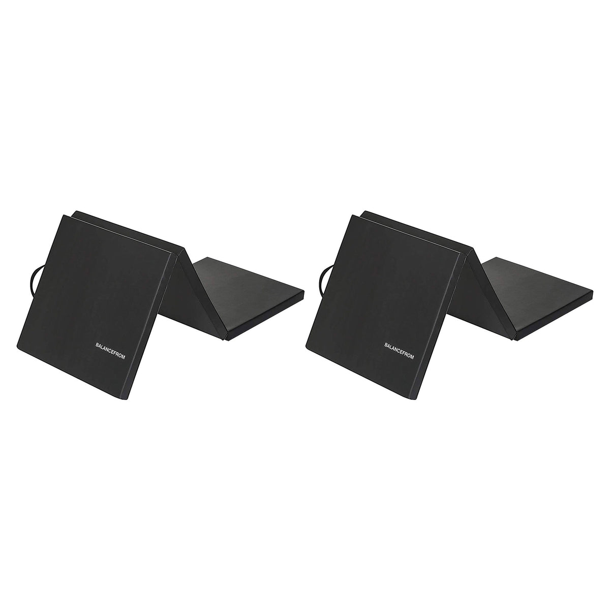 BalanceFrom Fitness GoGym 6x2ft Folding 3 Panel Exercise Mat, Black (2 Pack) - VMInnovations