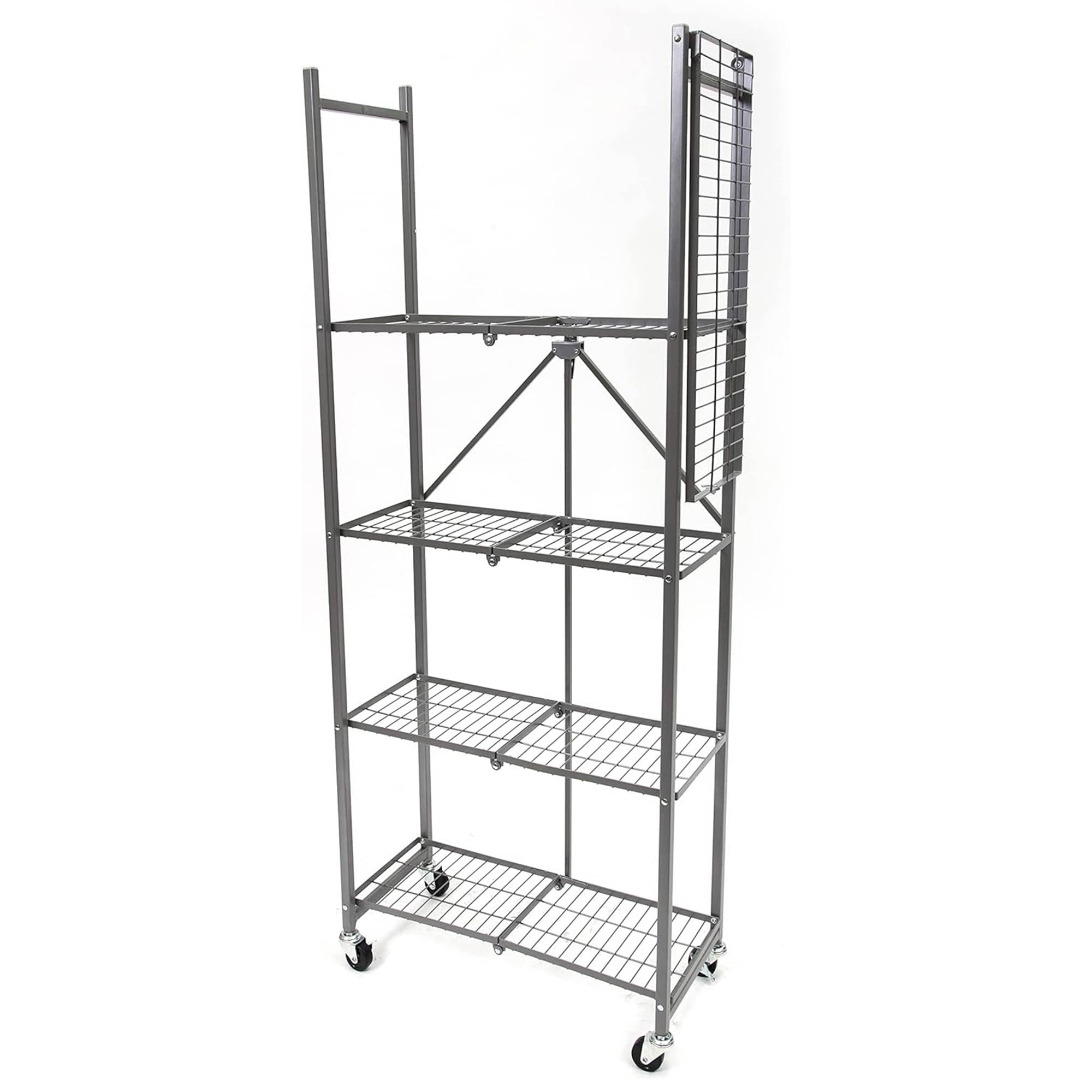 Origami 2 Pack RPR Series 5 Shelf Steel Rack Holds up to 100 Pounds, Silver - VMInnovations