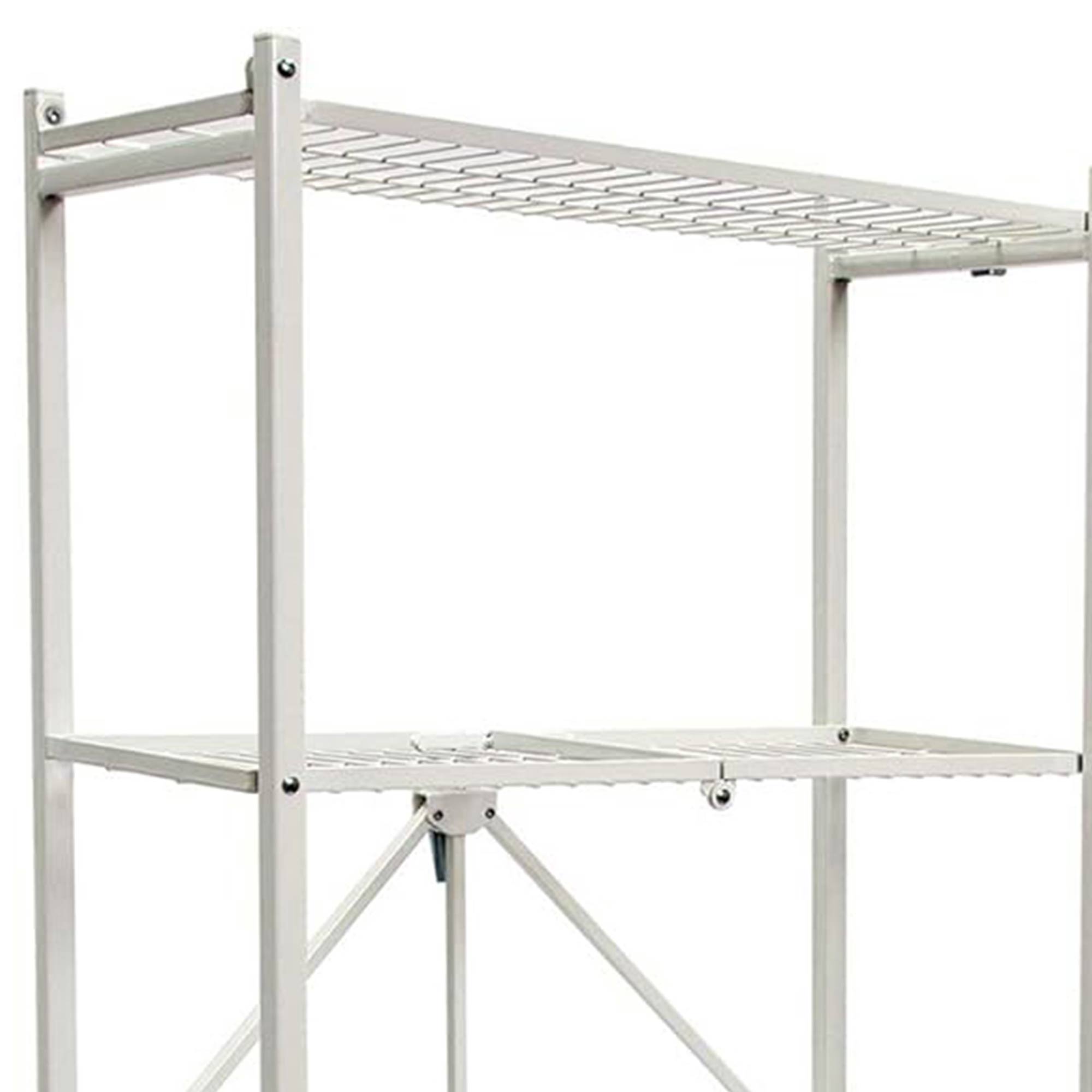 Origami RPR Series 5 Shelf Steel Pantry Rack Holds up to 100LB, White (Open Box) - VMInnovations