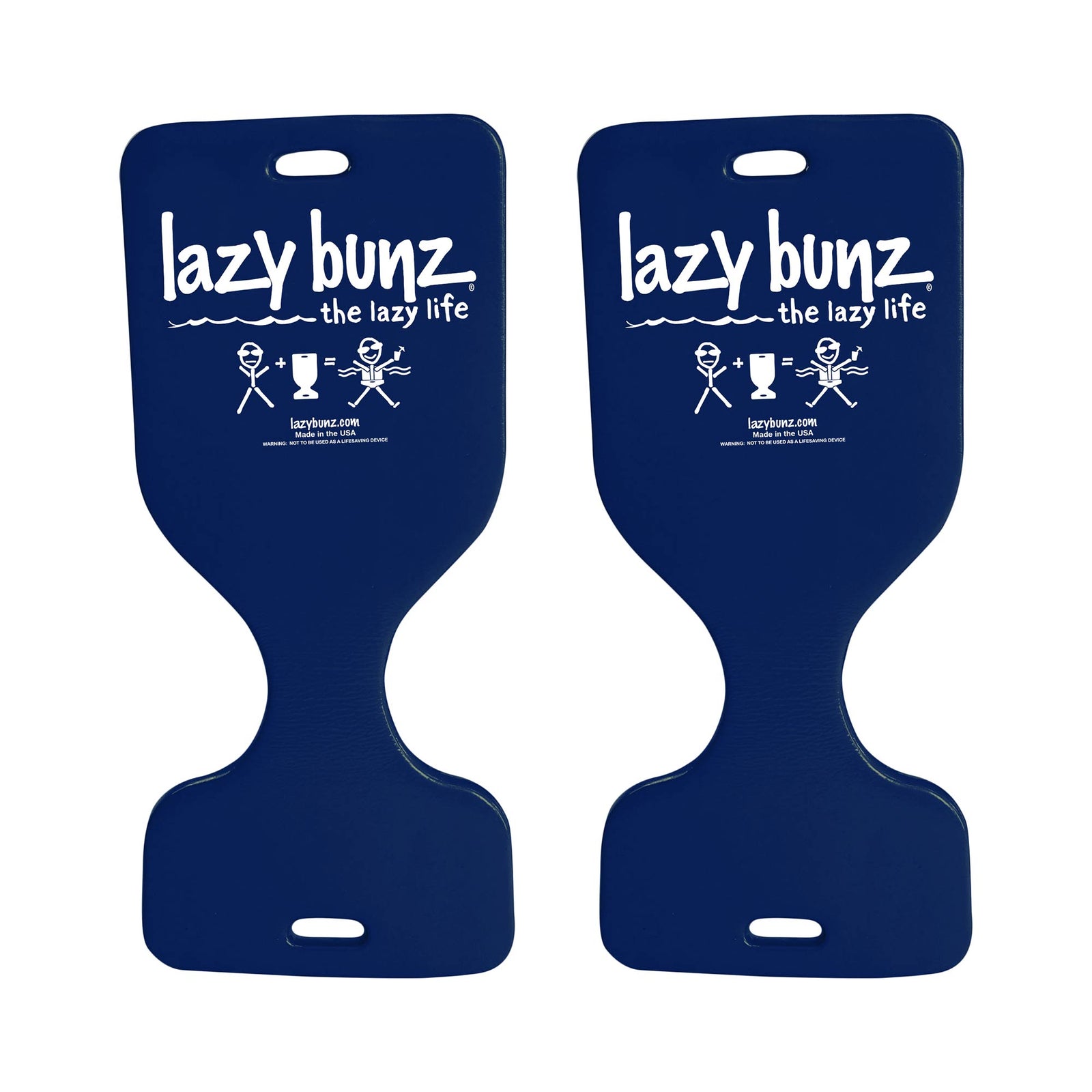 TRC Recreation Lazy Bunz Foam Saddle Swimming Pool Lounger, Navy Blue (2 Pack) - VMInnovations