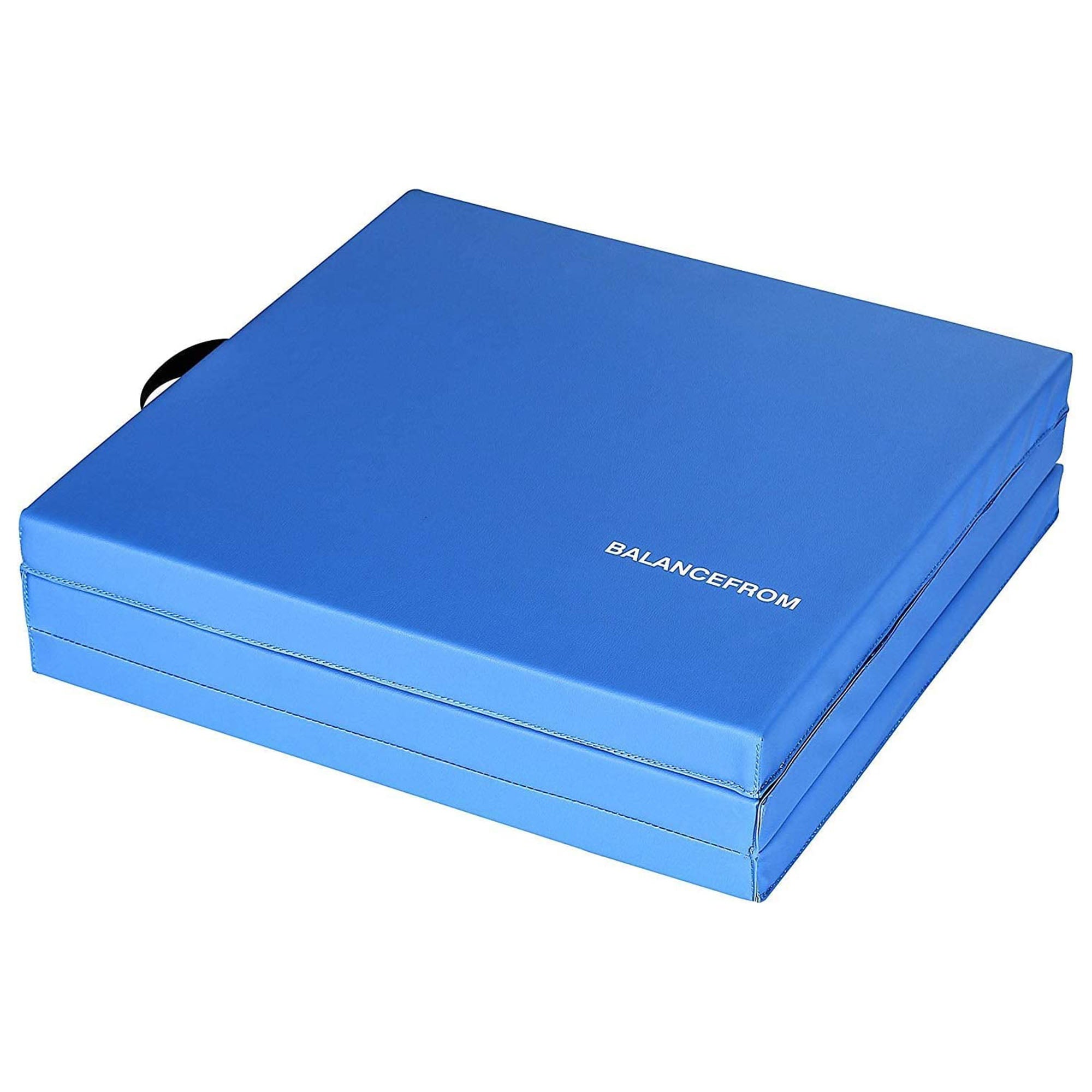 BalanceFrom Fitness GoGym 6x2ft Folding Exercise Mat with Handles, Blue (2 Pack) - VMInnovations