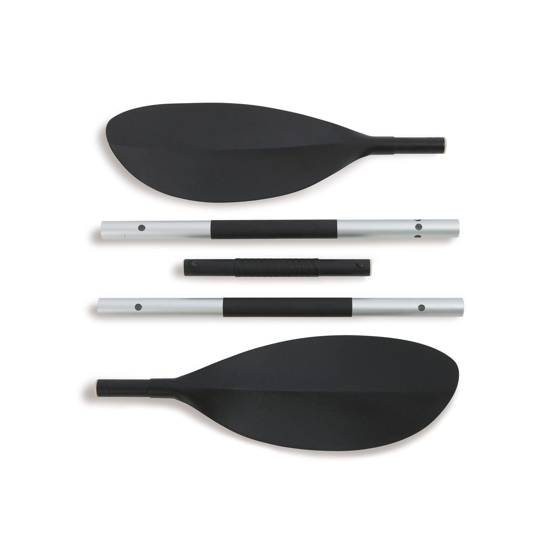 Intex 86" Lightweight Aluminum Double Oar Inflatable Kayak Paddle, Black, 6 Pack - VMInnovations