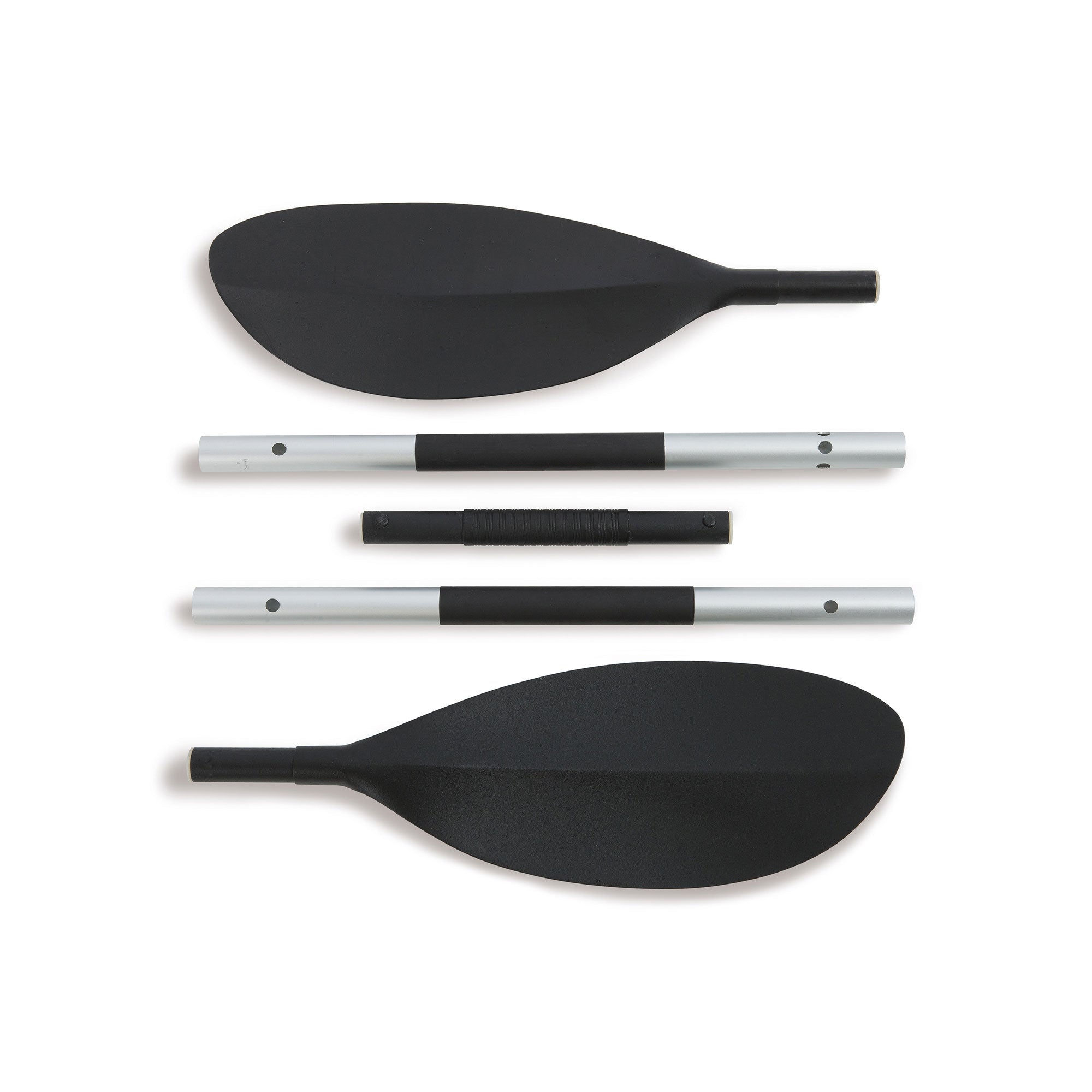 Intex 86" Lightweight Aluminum Double Oar Inflatable Kayak Paddle, Black, 6 Pack - VMInnovations