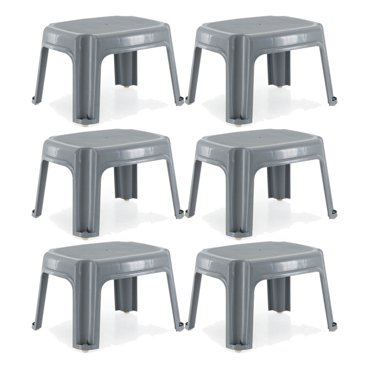 Gracious Living 9.5 Inches Plastic 1 Step Portable Home & Kitchen Stool (6 Pack) - VMInnovations
